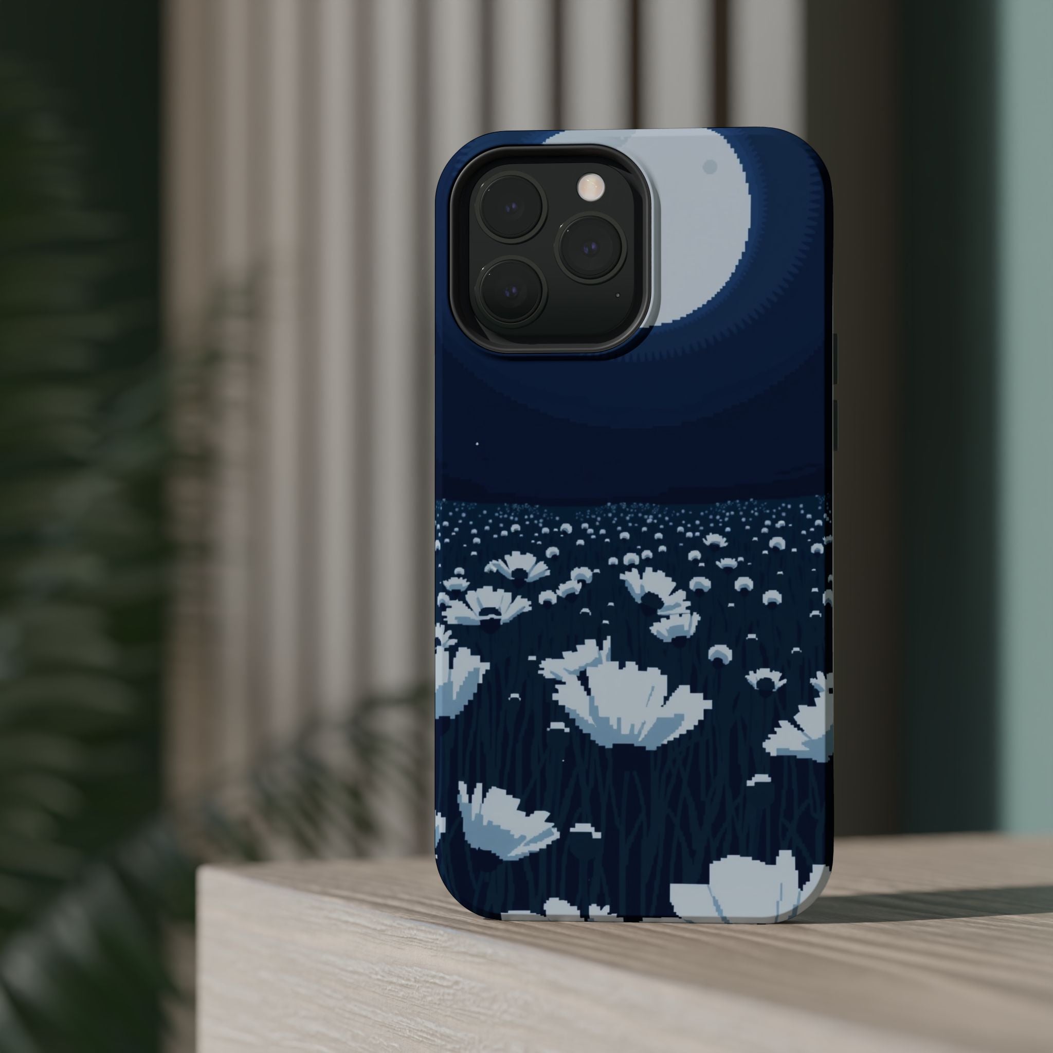 iPhone Poppy Field Pixel Art -Bit Bold Modern Everyday Snap Case · iPhone Case