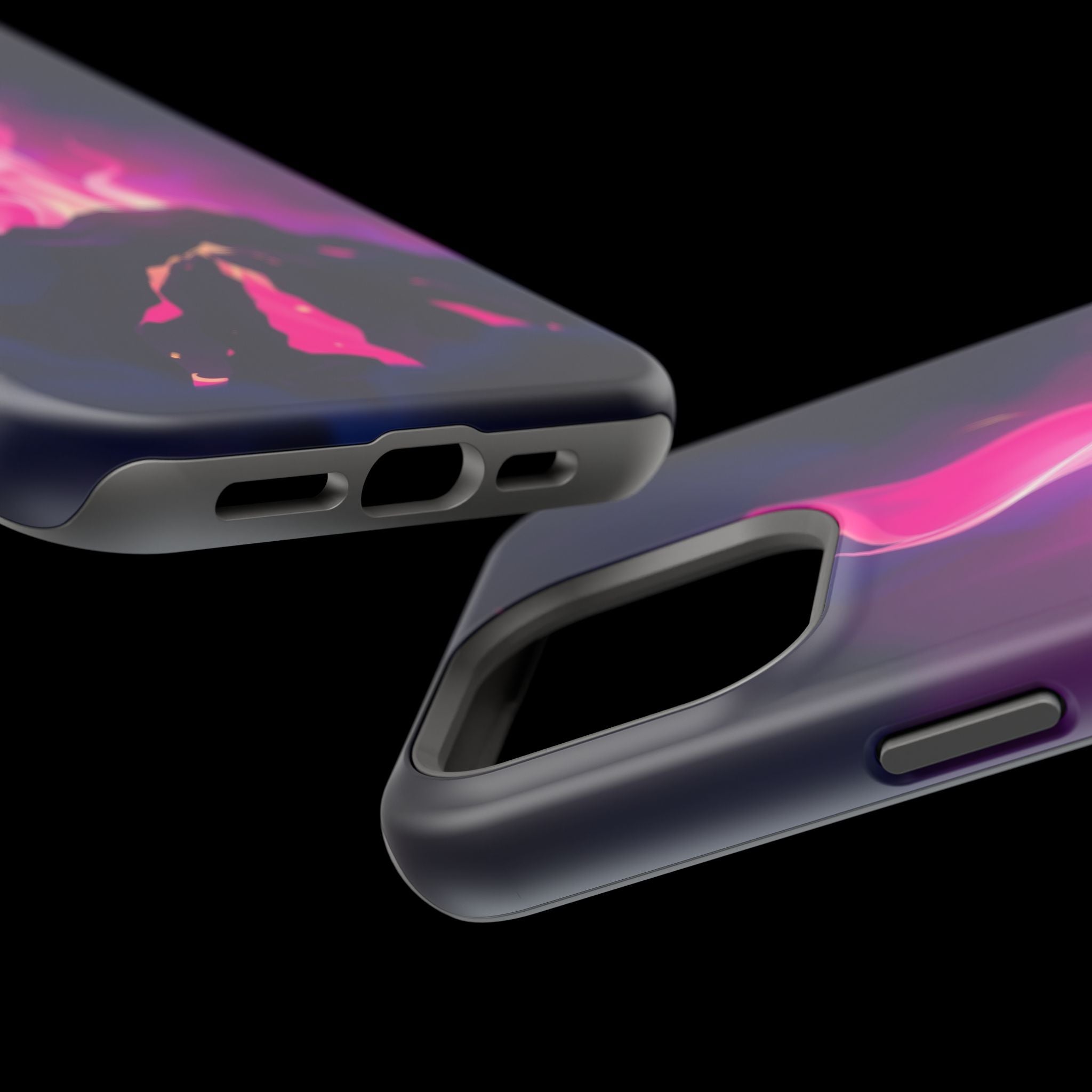 iPhone Cyan And Magenta Wildfire Glow Slim Everyday Designer Case · iPhone Case