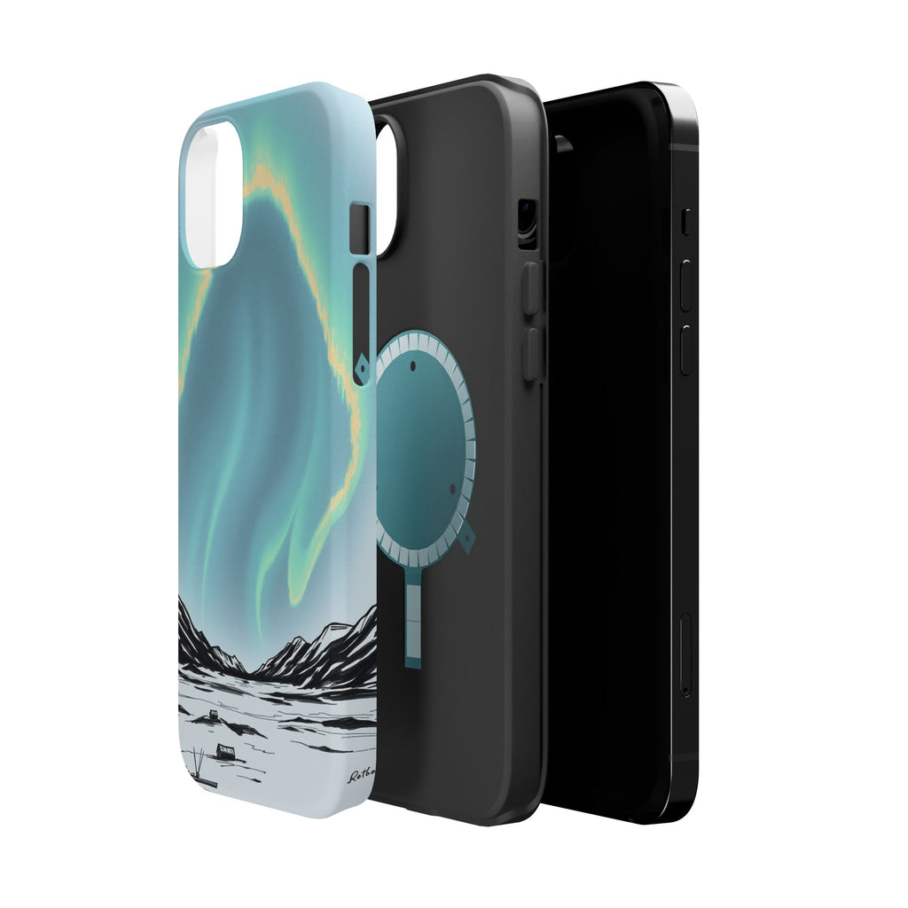 iPhone Charcoal And Copper Northern Lights Slim iPhone Everyday · iPhone Case