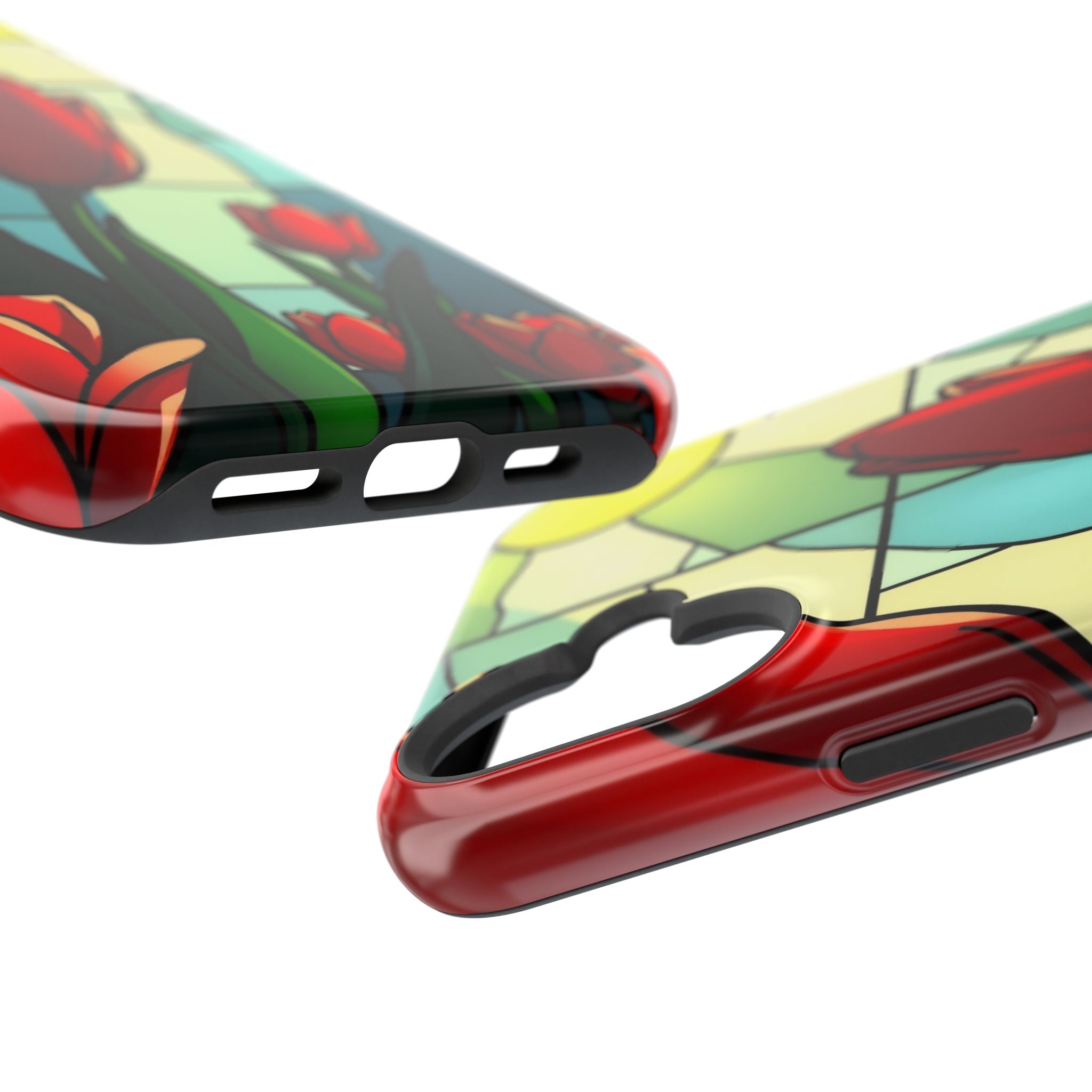 iPhone Tulip Row Stained Glass Slim Everyday Designer Case · iPhone Case