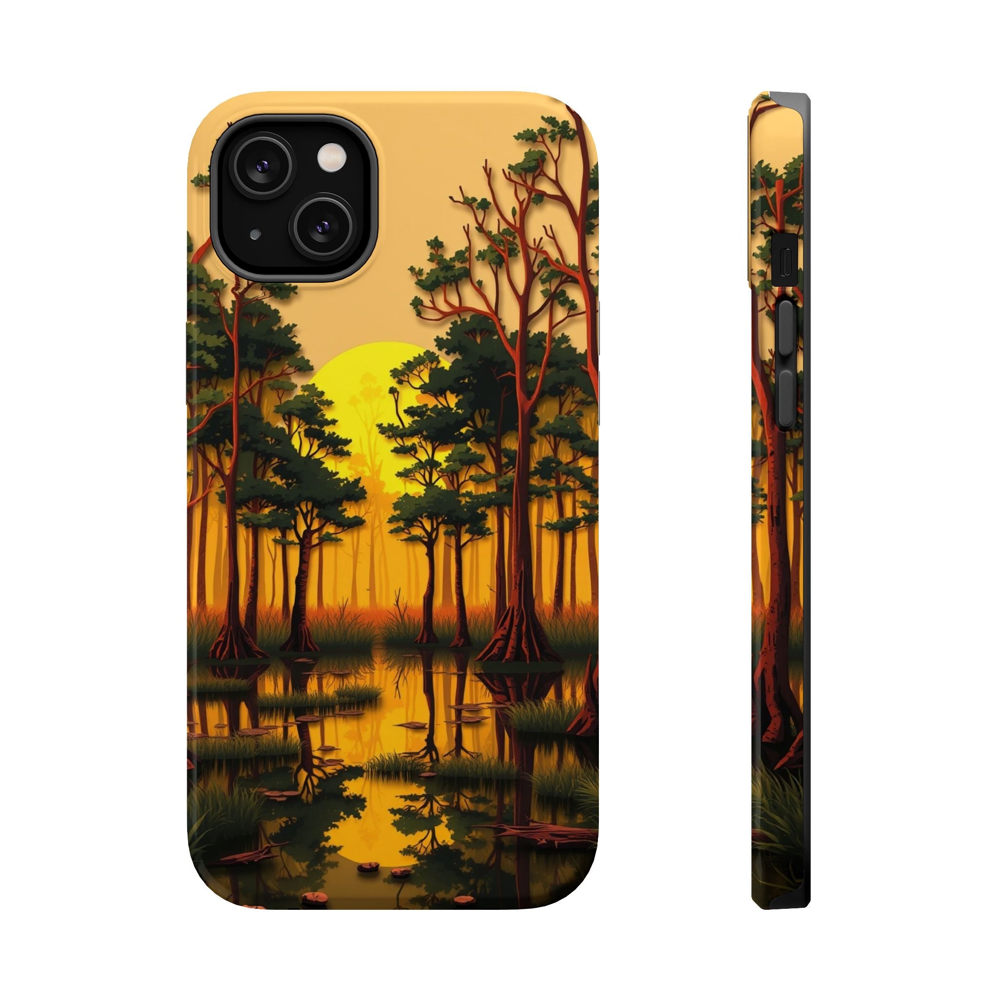 iPhone Earthy Cypress Swamp Design Bold Modern Everyday Snap Case · iPhone Case