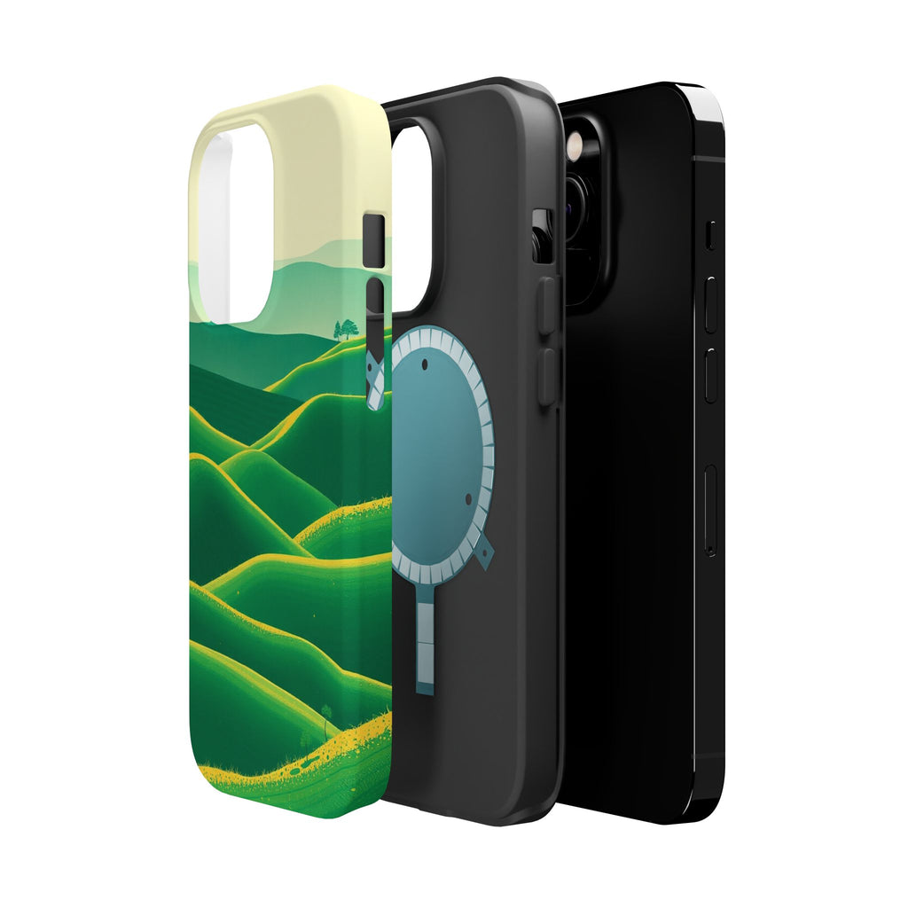 iPhone Rolling Hills Risograph Print Slim Everyday Designer Case · iPhone Case
