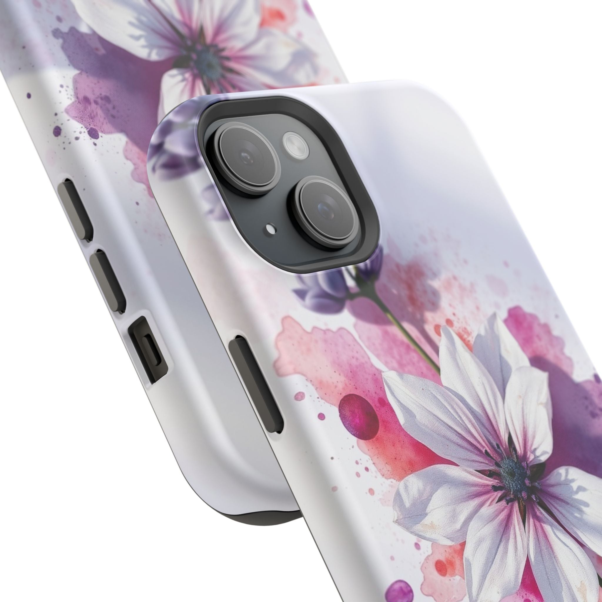 iPhone Floral Watercolor Splash Bold Art Slim Everyday iPhone 15 · iPhone Case