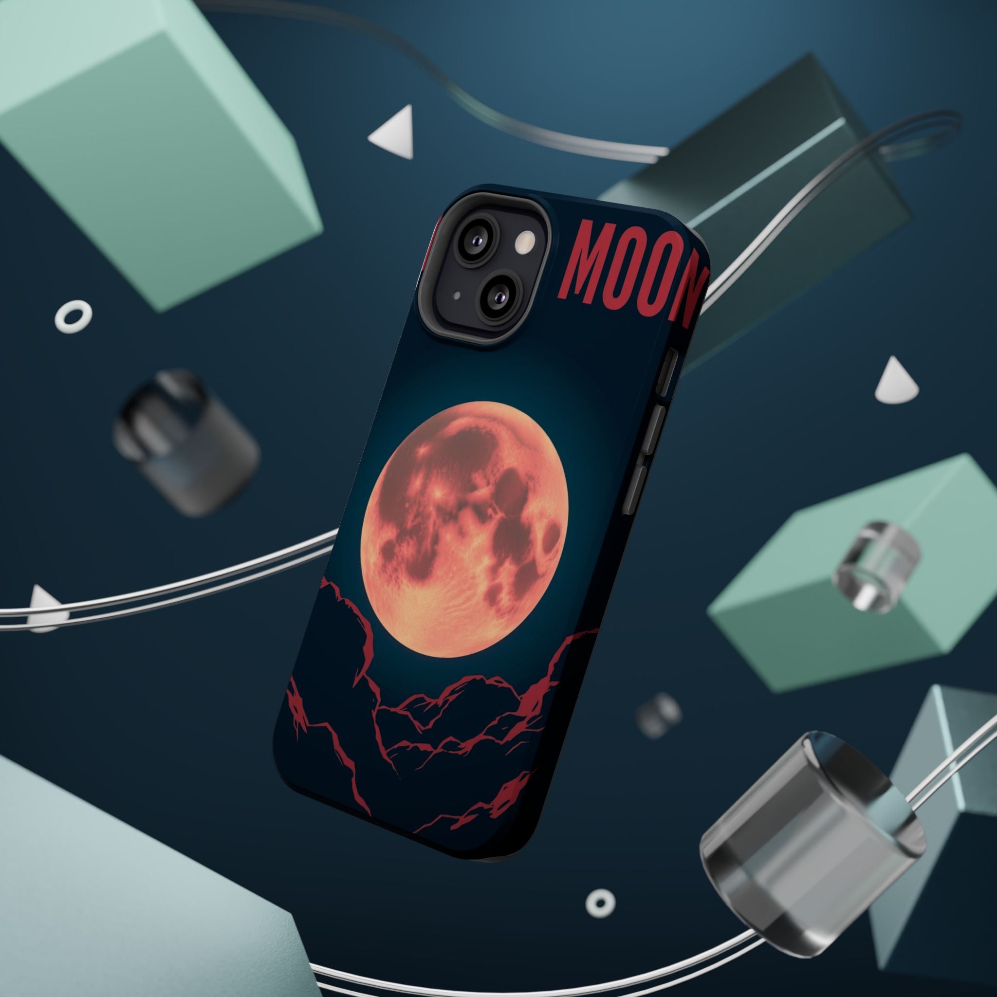 iPhone Blood Moon Rise Vintage Retro Poster Slim Everyday Designer Case · iPhone