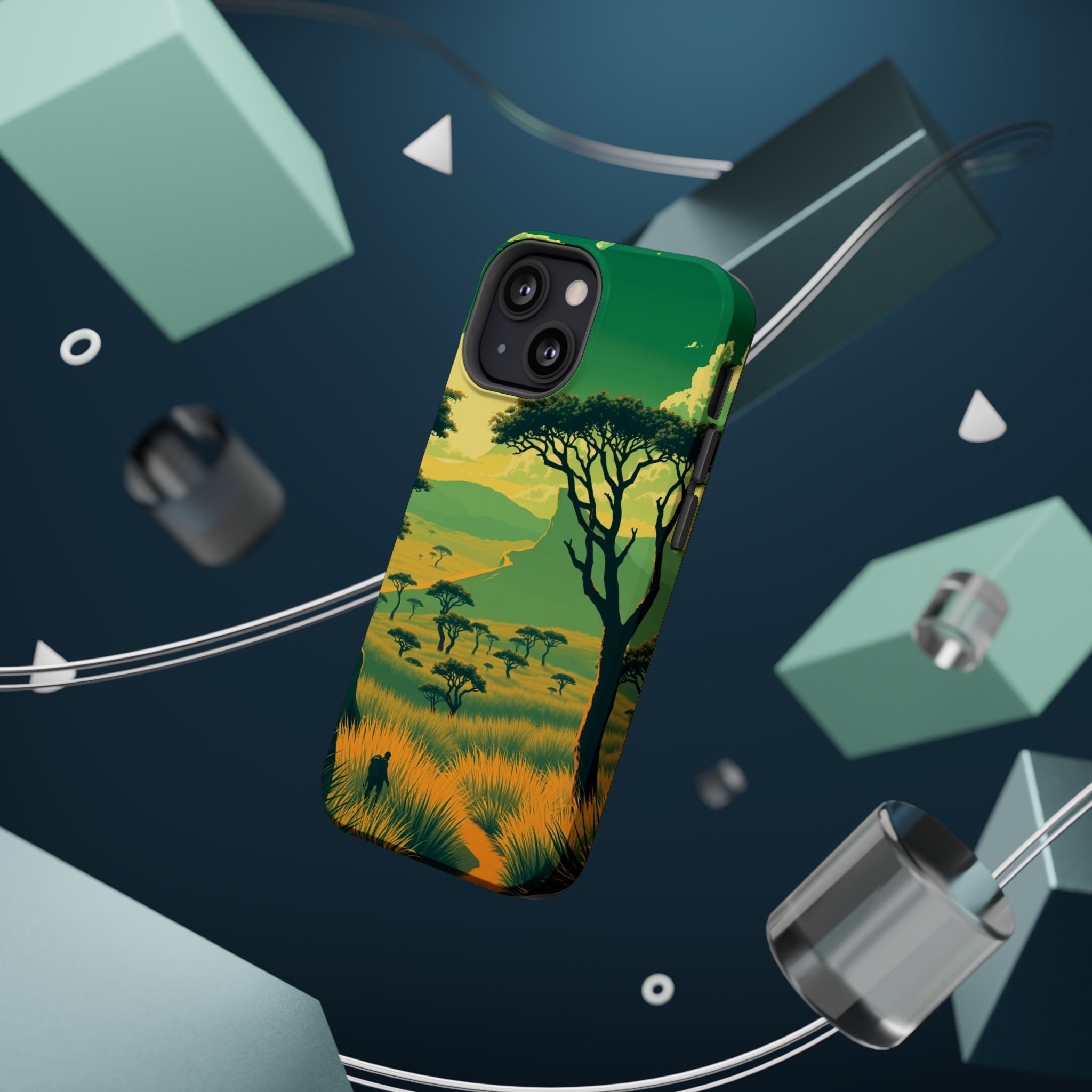 iPhone Savanna Horizon Pixel Art -Bit Slim Everyday Designer Case · iPhone Case