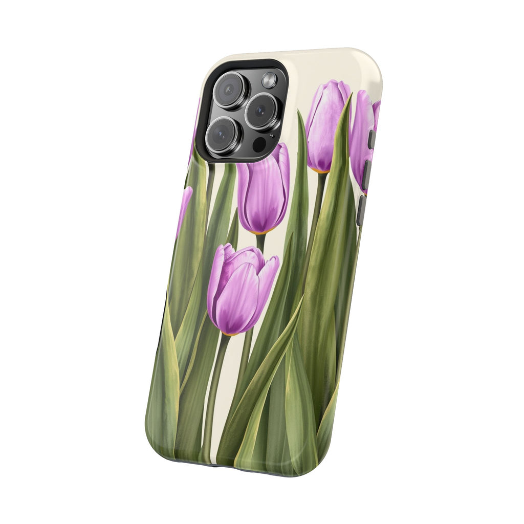 iPhone Tulip Row Electric Art 14 Bold Modern Everyday Snap Case · iPhone Case