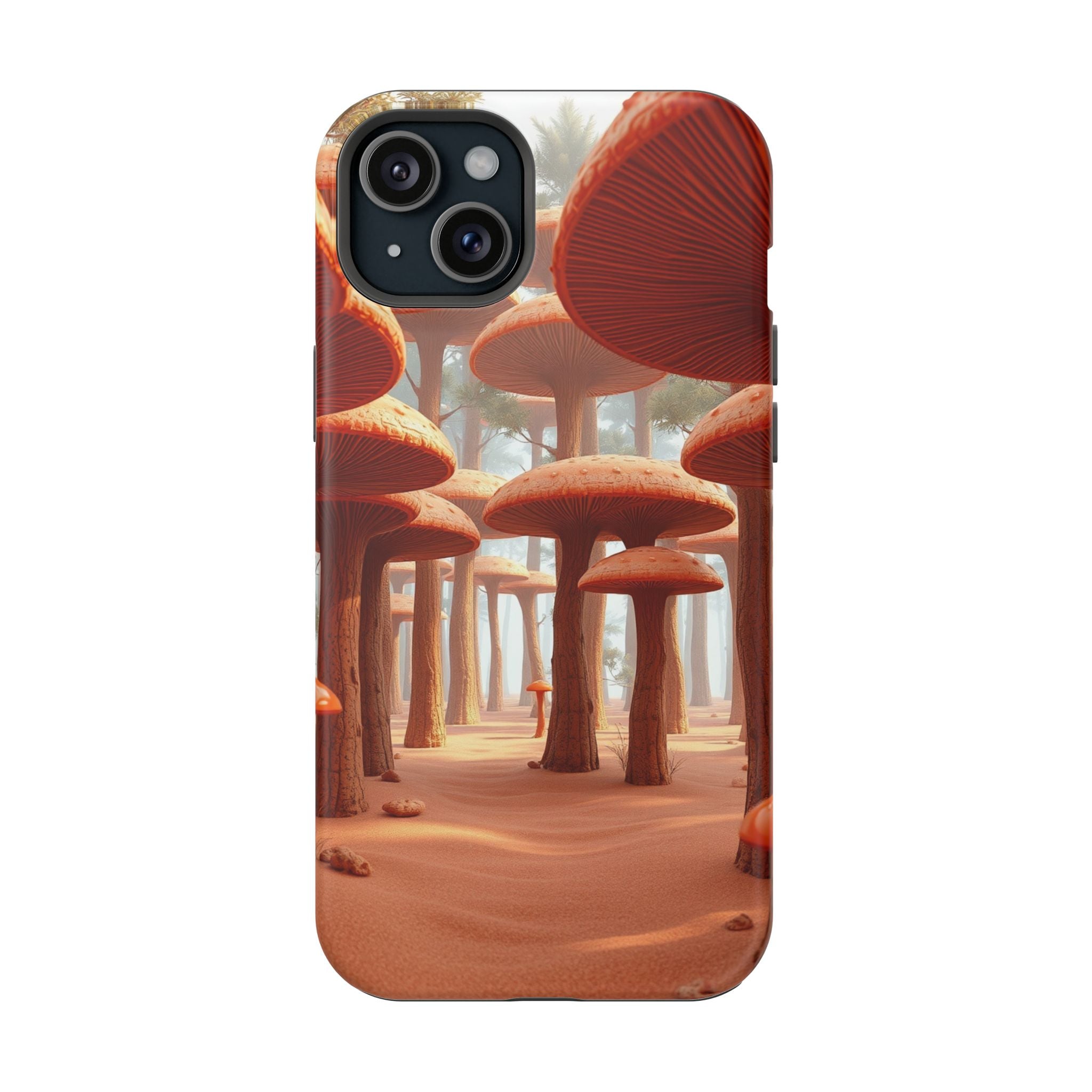 iPhone Mushroom Forest 3D Digital Bold Modern Everyday Snap Case · iPhone Case