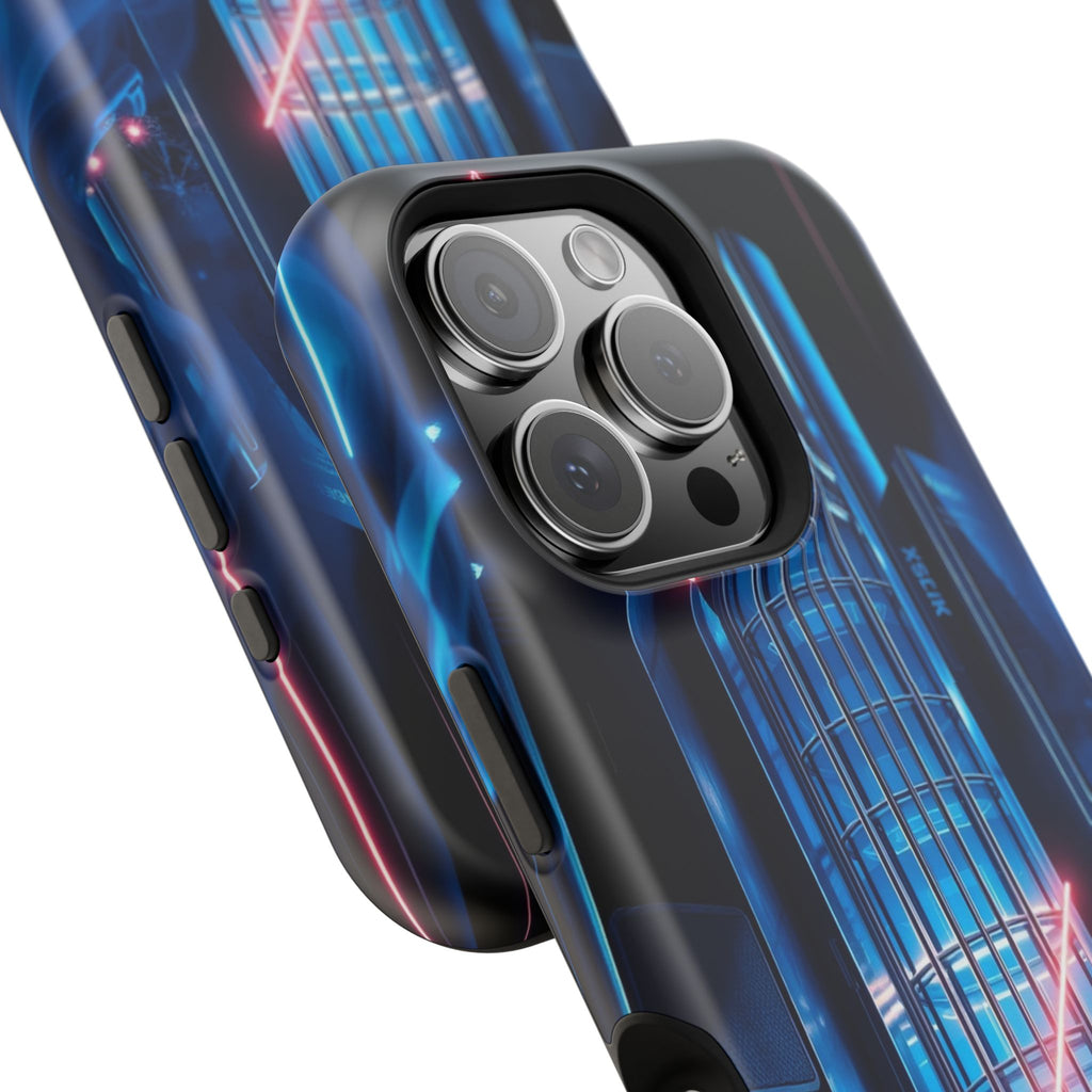 iPhone Midnight Blue And Silver Bauhaus Composition Slim Snap Case · iPhone Case