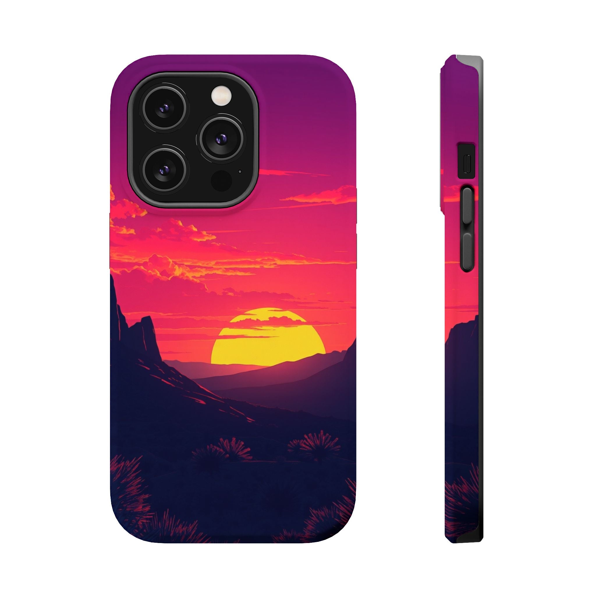 iPhone Cyan And Magenta Mesa Sunset Slim Everyday Designer Case · iPhone Case