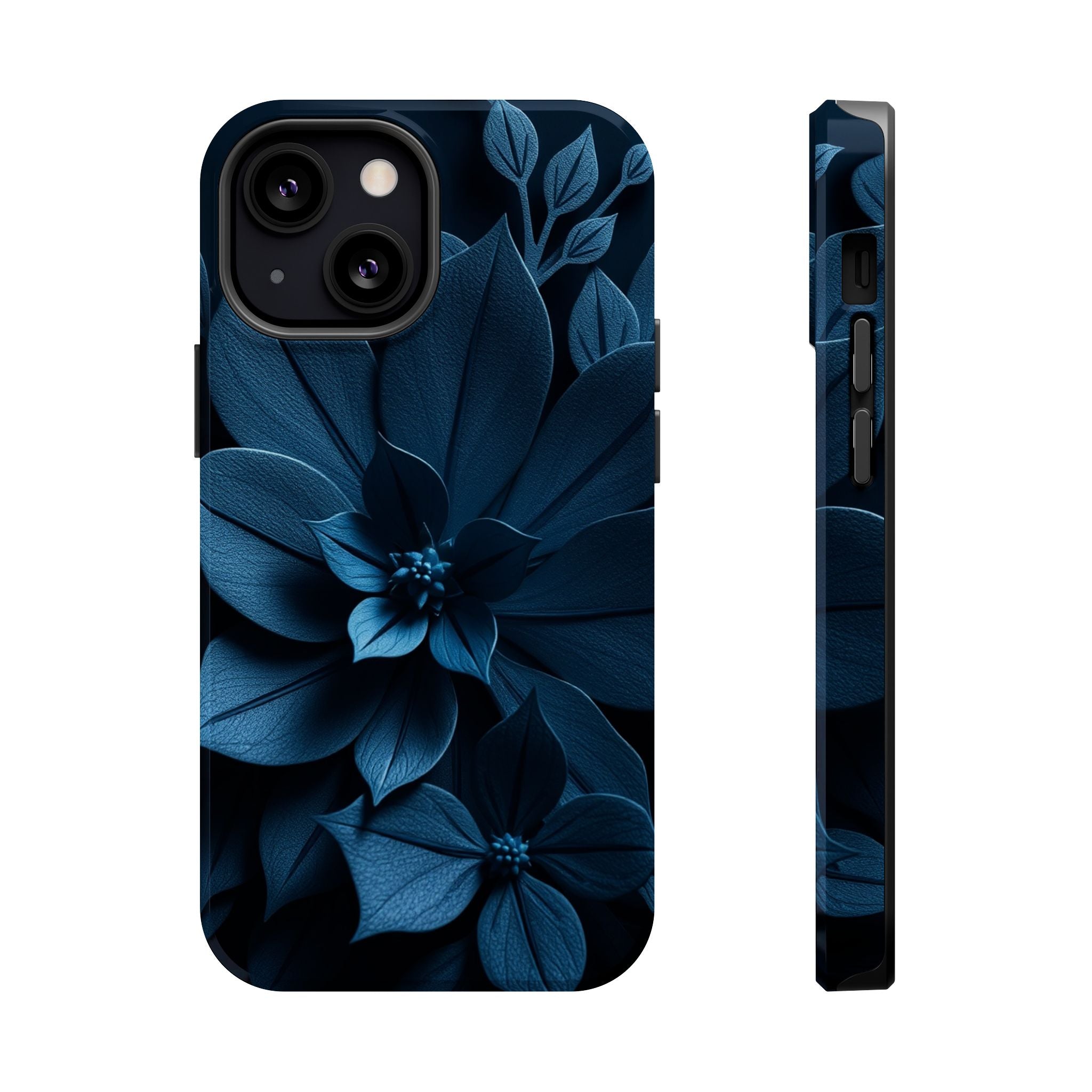 iPhone Midnight Blue And Silver Floral Dark Academia iPhone Slim · iPhone Case
