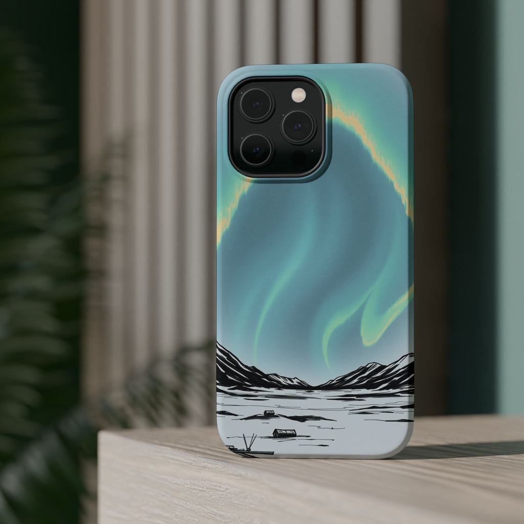 iPhone Charcoal And Copper Northern Lights Slim iPhone Everyday · iPhone Case