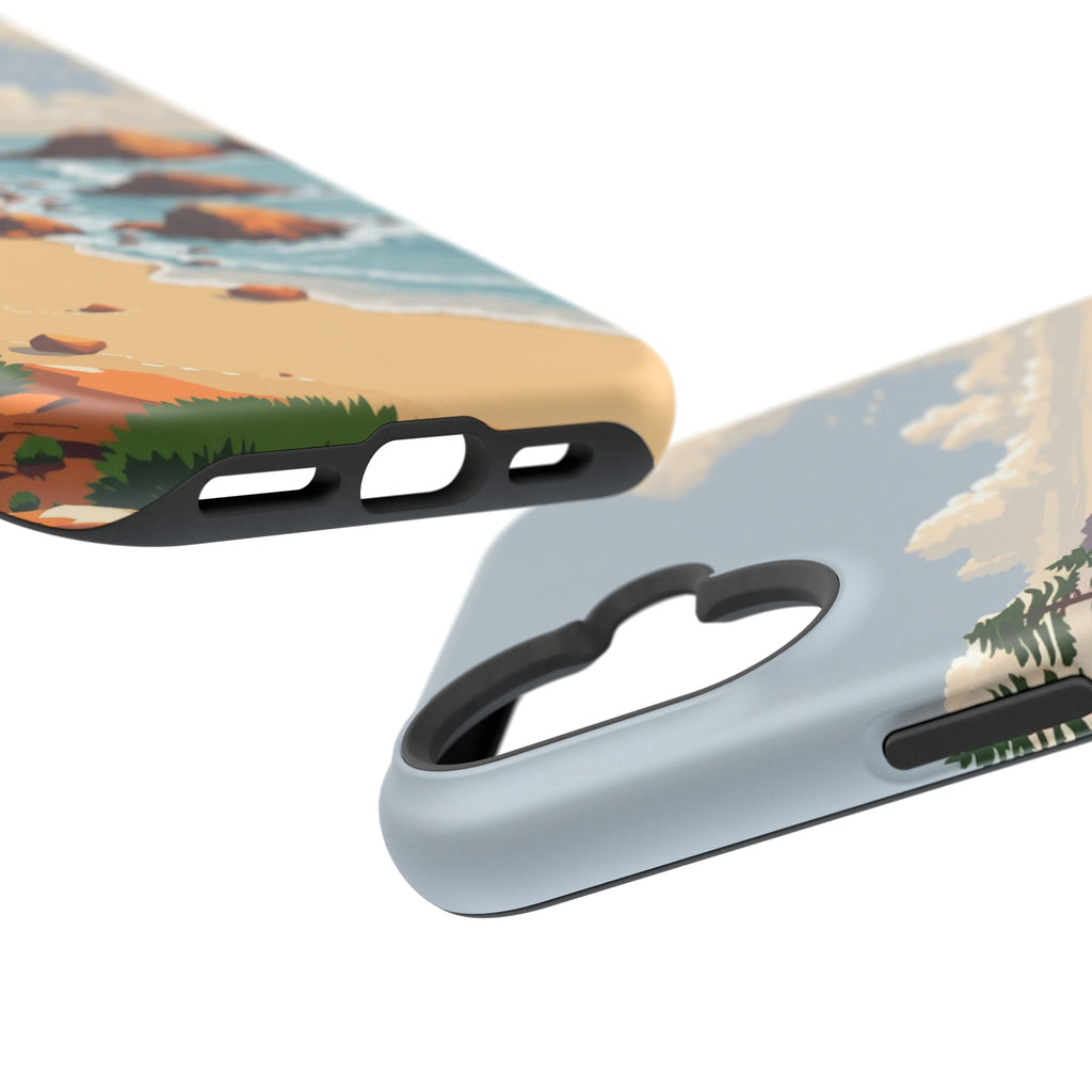 iPhone Mustard And Rust Pebble Beach Slim Everyday Designer Case · iPhone Case