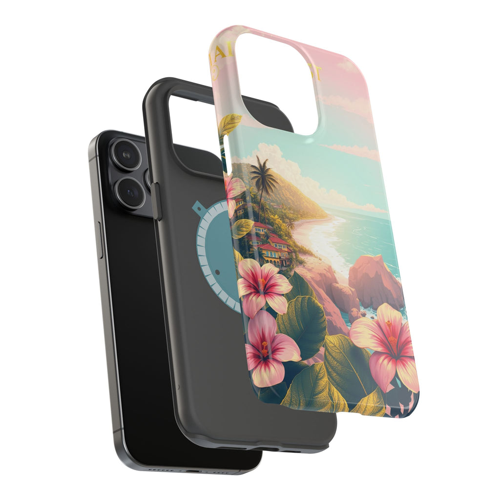 iPhone Mint And Blush Hibiscus Coast Slim Everyday iPhone 14 Designer · iPhone C