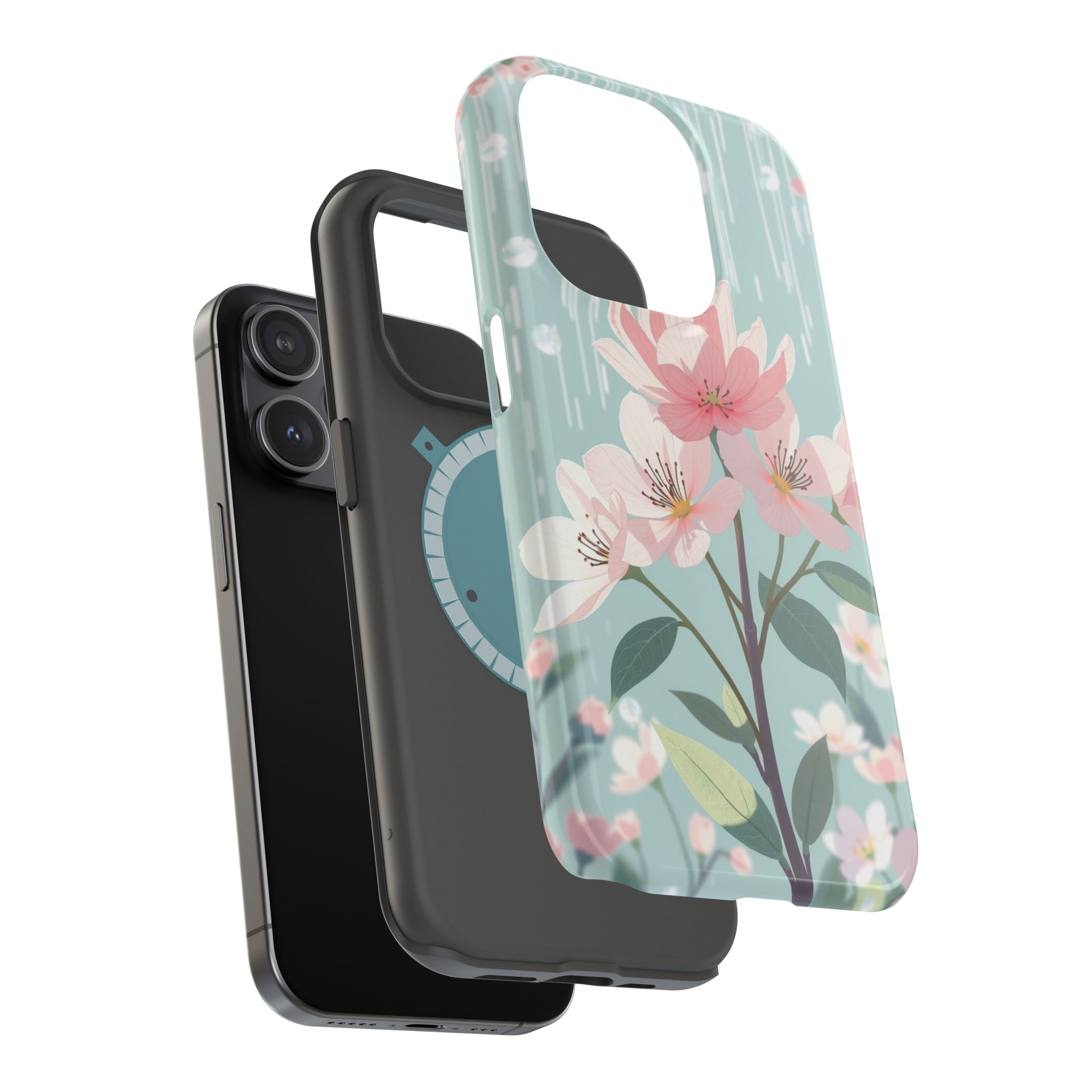 iPhone Mint And Blush Spring Shower Bloom Slim iPhone Everyday Designer · iPhone