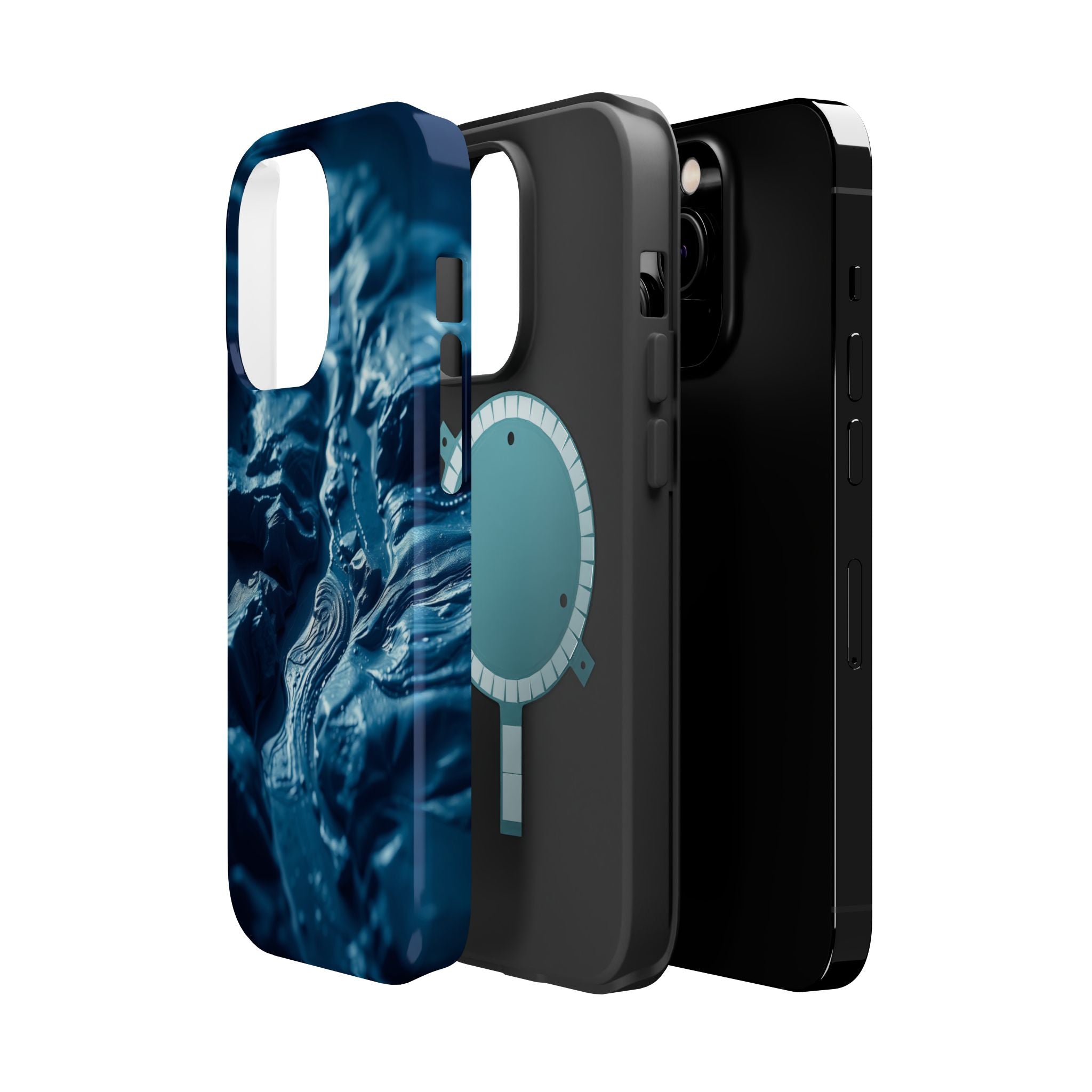 iPhone Midnight Blue And Silver River Delta Aerial iPhone Artistic · iPhone Case