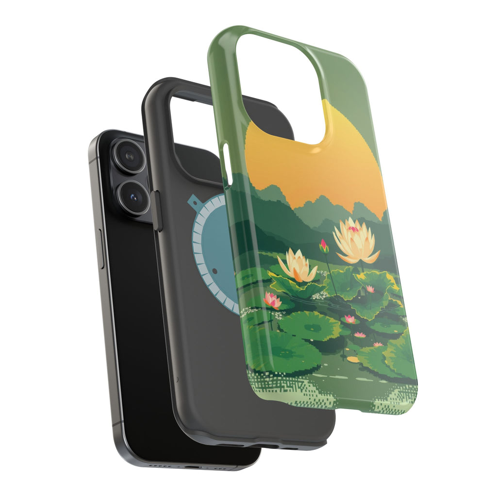 iPhone Lotus Pond Enchanted Art Slim Everyday Designer Case · iPhone Case