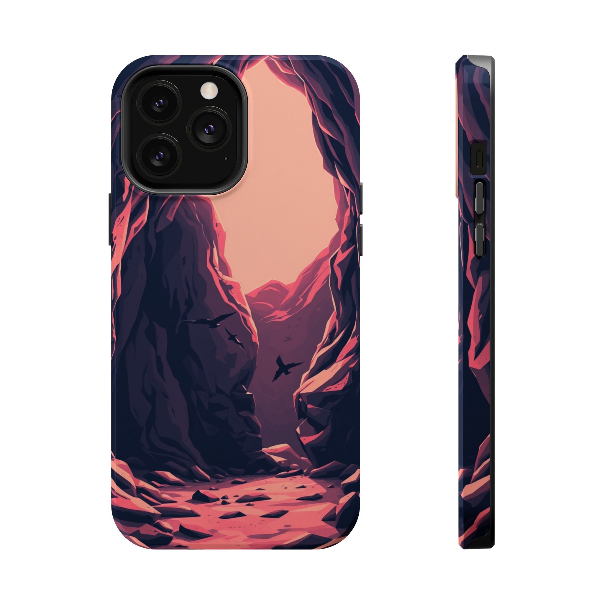 iPhone Rose Pink And Cream Dark Crystal Cave Slim Everyday Designer Case · iPhon