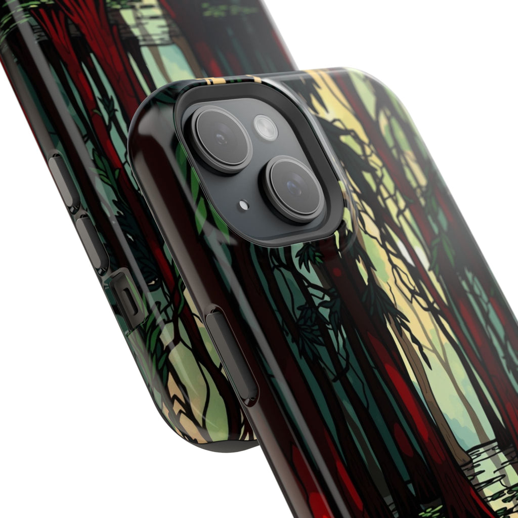 iPhone Black And Crimson Cypress Swamp Slim Everyday Designer Case · iPhone Case