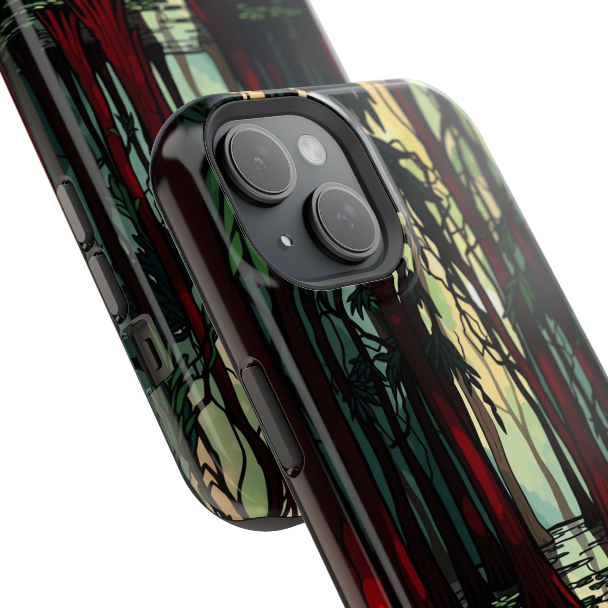 iPhone Black And Crimson Cypress Swamp Slim Everyday Designer Case · iPhone Case