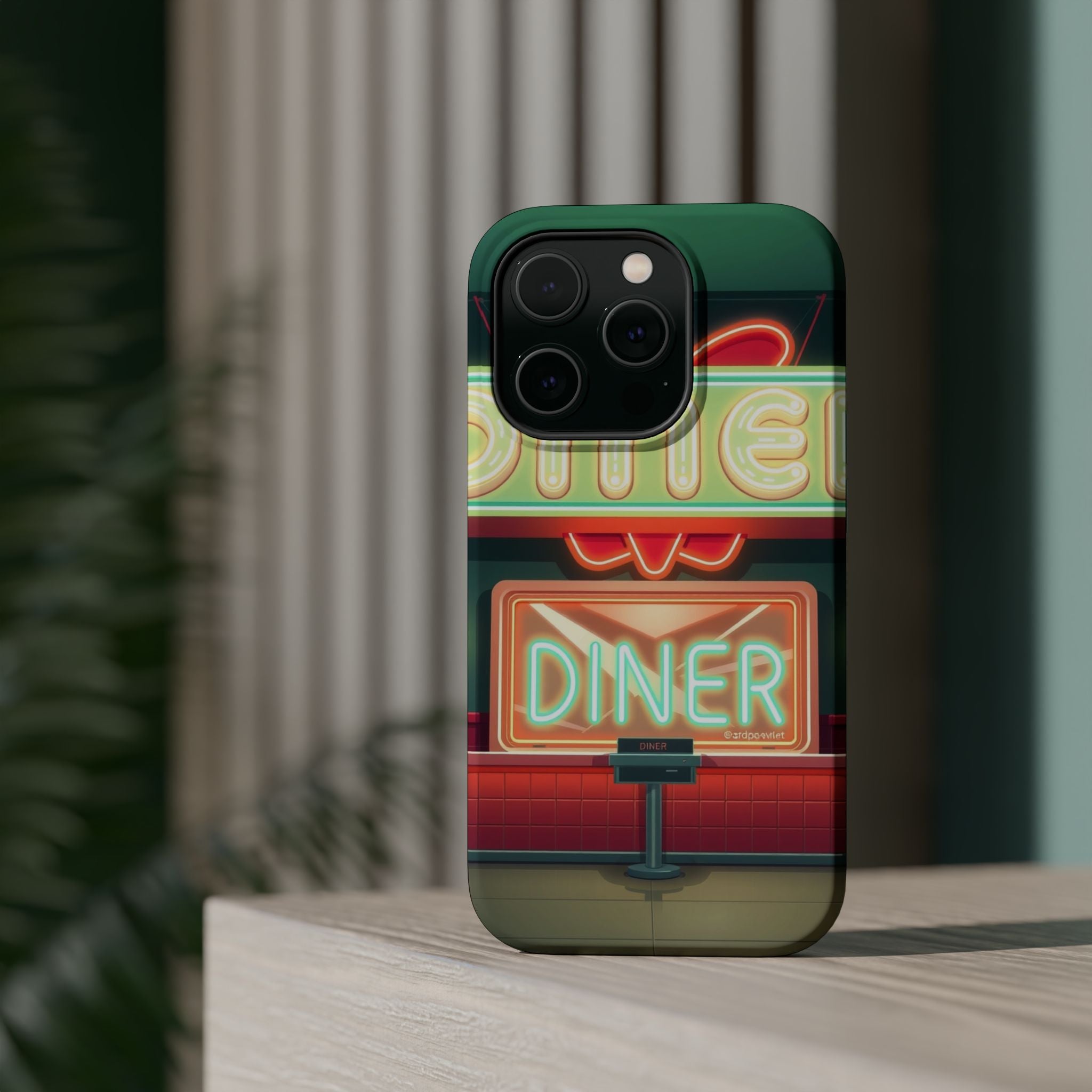 iPhone Neon Diner Sign Mystic Art Bold Modern Everyday Snap Case · iPhone Case