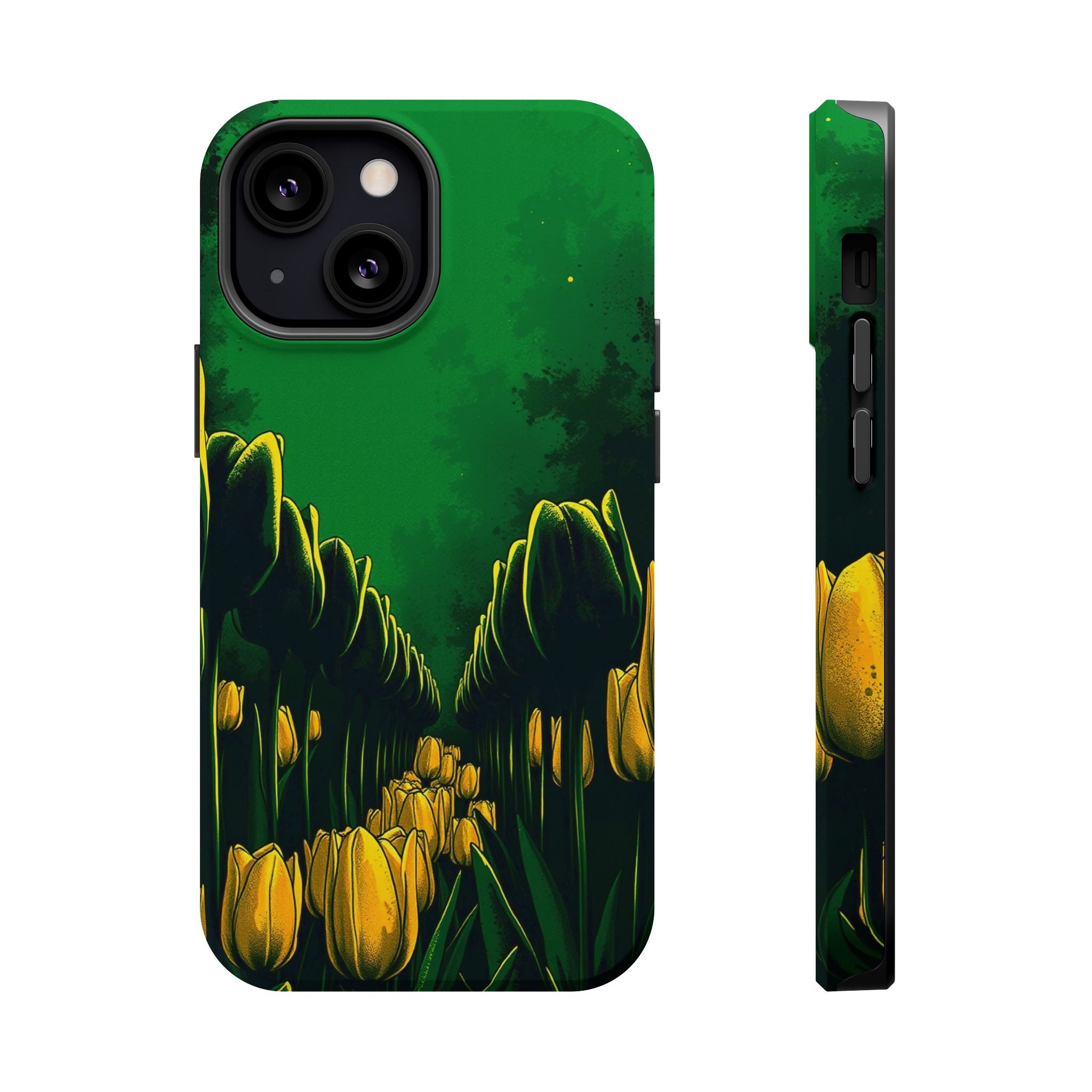 iPhone Tulip Row Emerald Green And Gold Slim Snap Case · iPhone Case