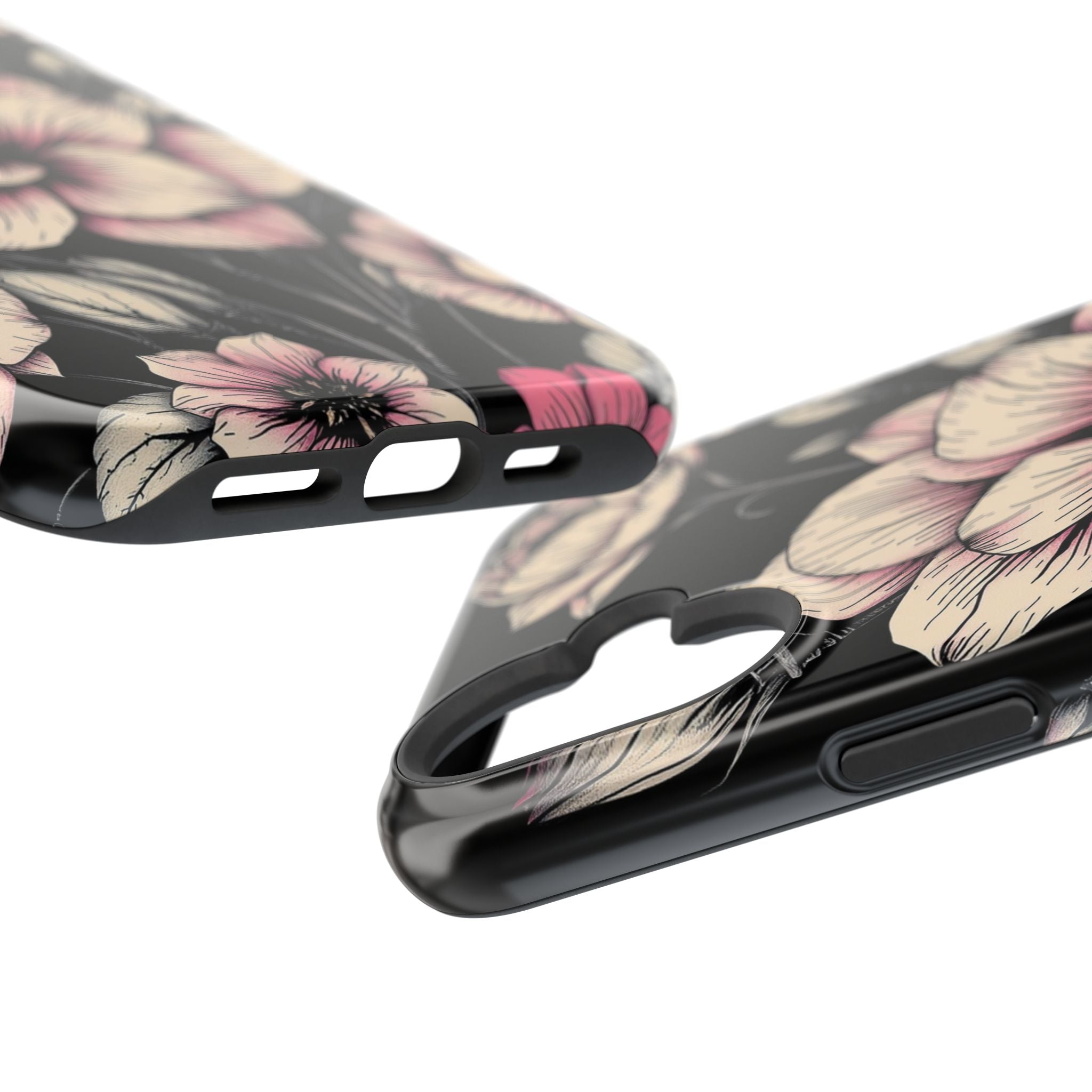 iPhone Floral Dark Academia Gothic Ink Slim Everyday Designer Case · iPhone Case