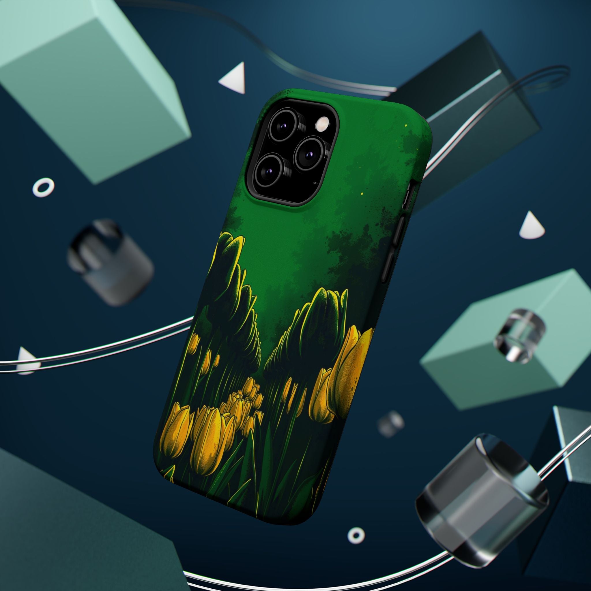 iPhone Tulip Row Emerald Green And Gold Slim Snap Case · iPhone Case