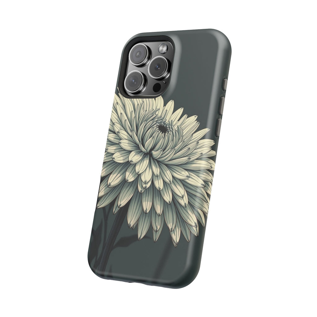 iPhone Chrysanthemum Classic Dark Gothic Ink Carry Case Slim Snap Case · iPhone