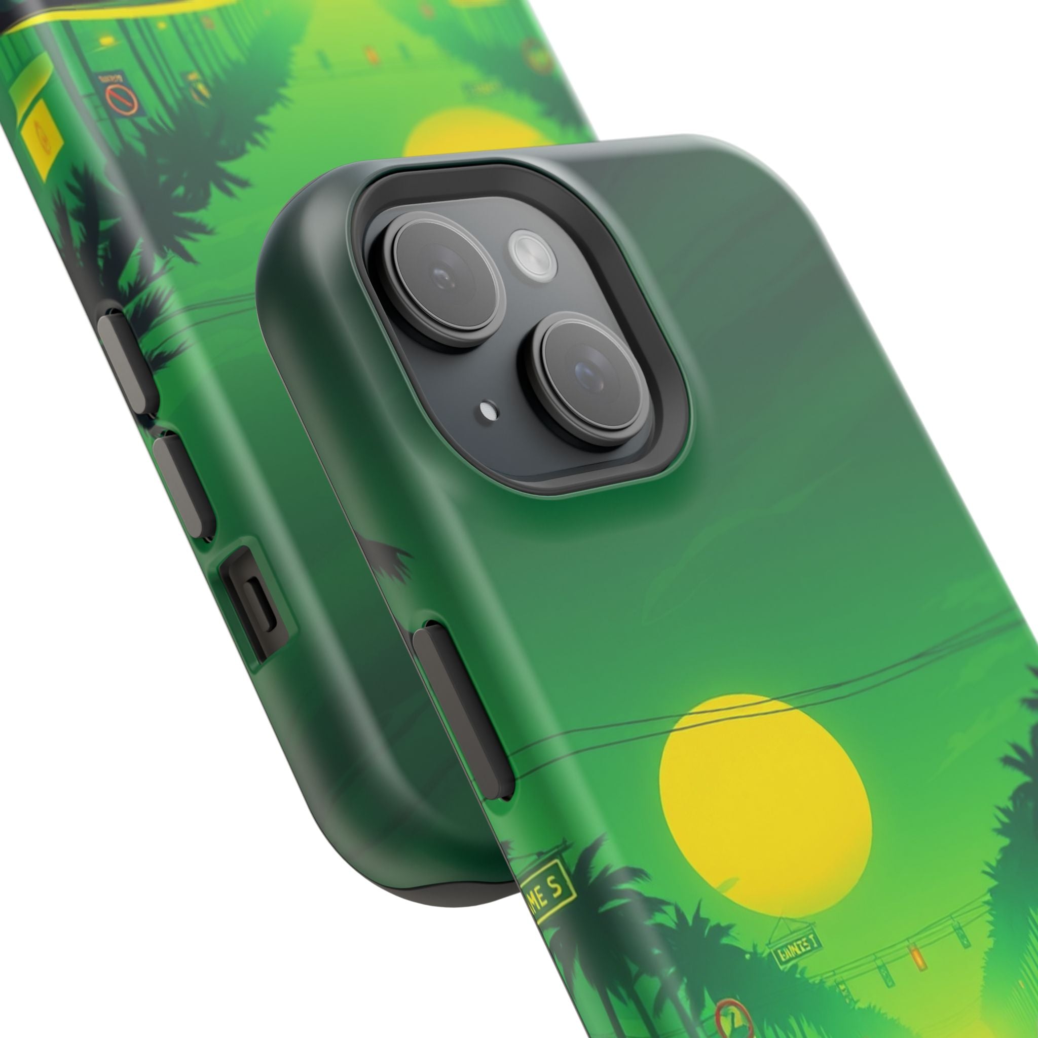 iPhone Dreamy Sunset Drive 80s Design Slim Everyday Designer Case · iPhone Case