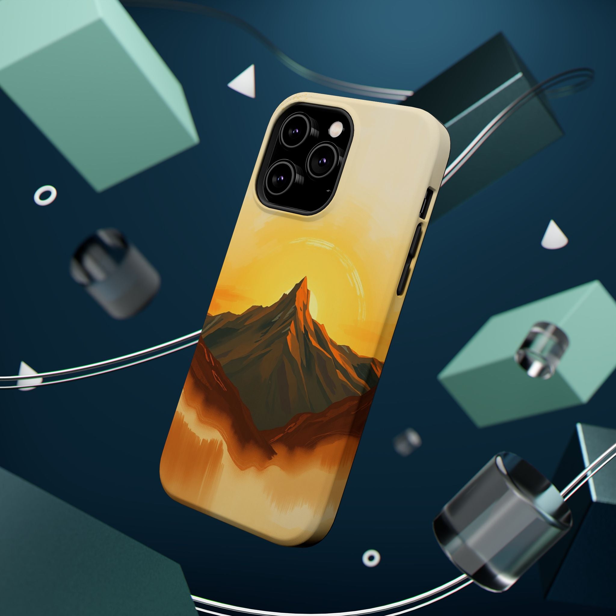iPhone Mustard And Rust Mountain at Sunrise Slim iPhone Everyday · iPhone Case