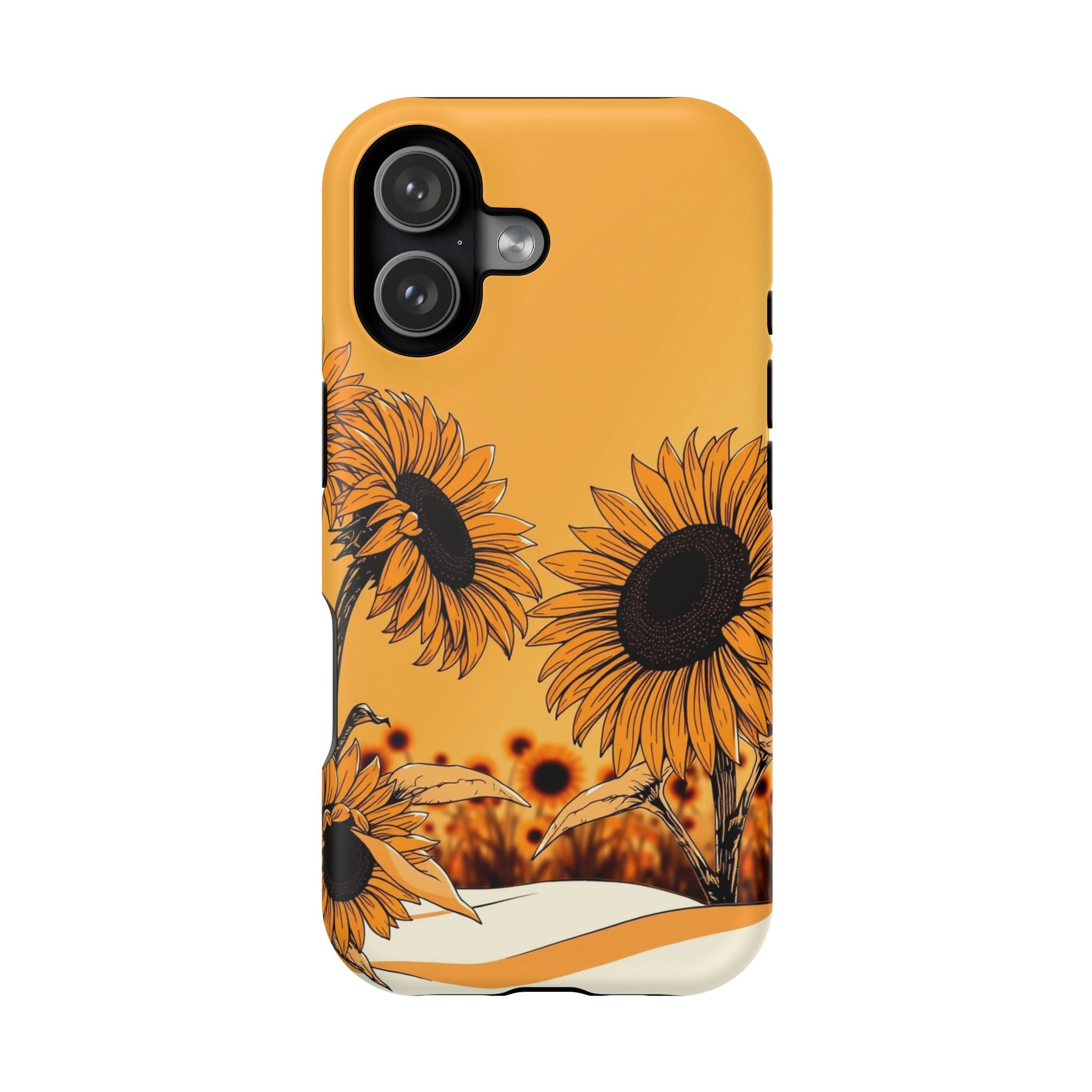 iPhone Burnt Orange And Sand Sunflower Pop Slim iPhone Everyday · iPhone Case