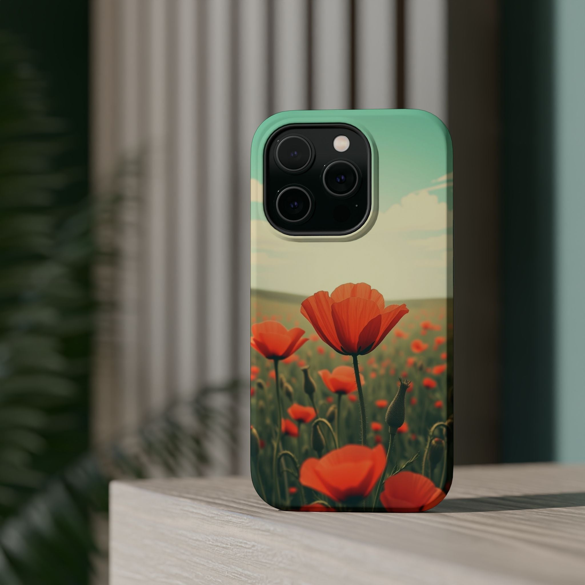 iPhone Radiant Poppy Field Design Bold Modern Everyday Snap Case · iPhone Case