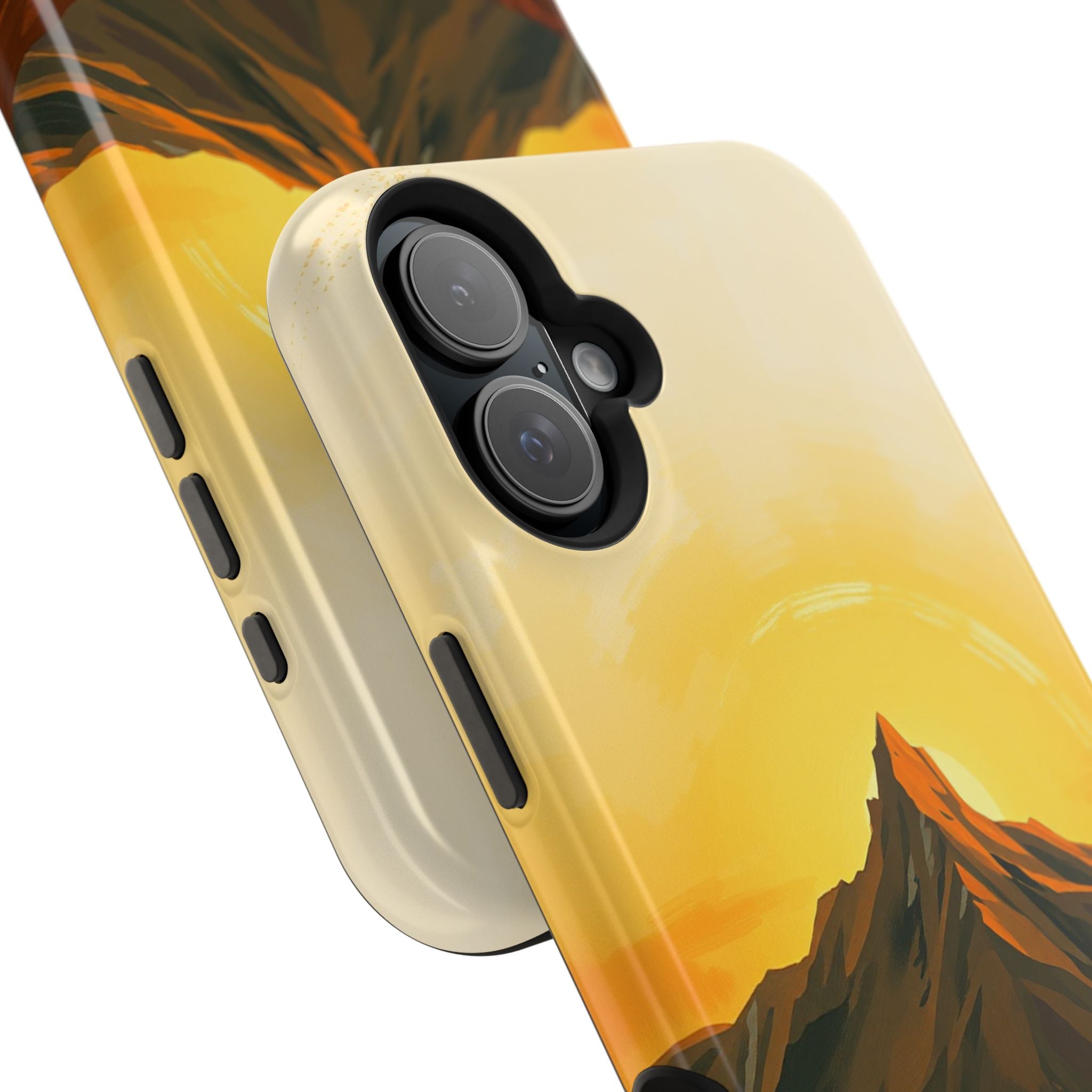 iPhone Mustard And Rust Mountain at Sunrise Slim iPhone Everyday · iPhone Case