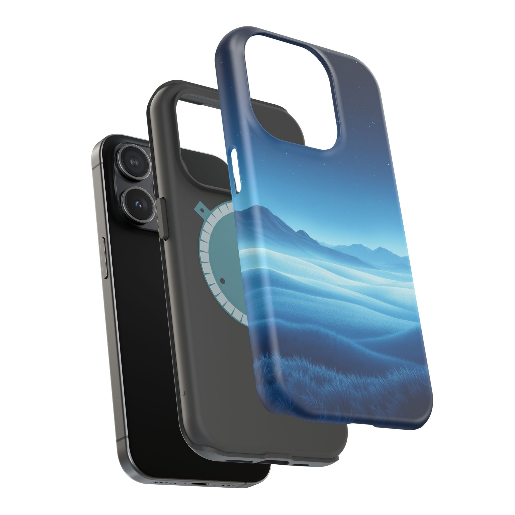 iPhone Midnight Blue And Silver Tundra Expanse Clean iPhone 17 Minimal · iPhone