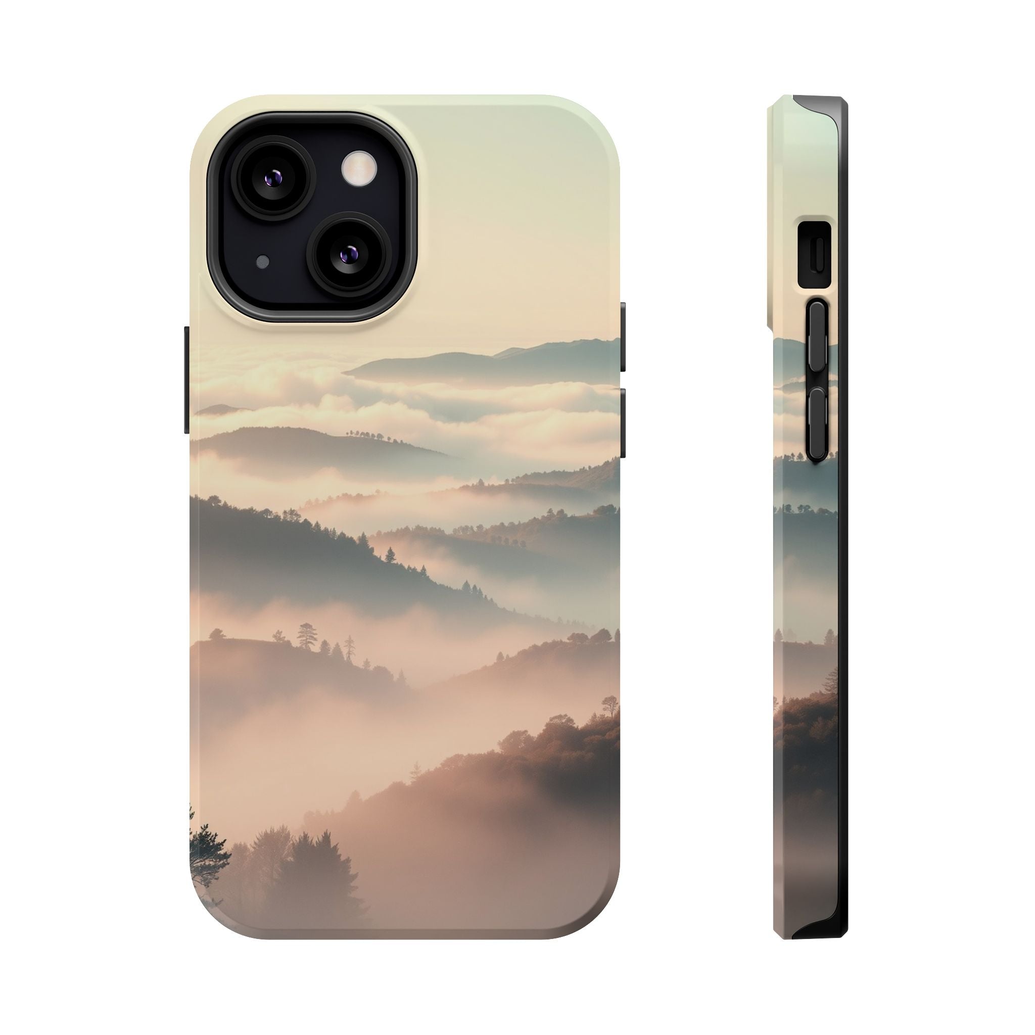 iPhone Mint And Blush Fog Rolling Over Hills Slim iPhone Everyday · iPhone Case