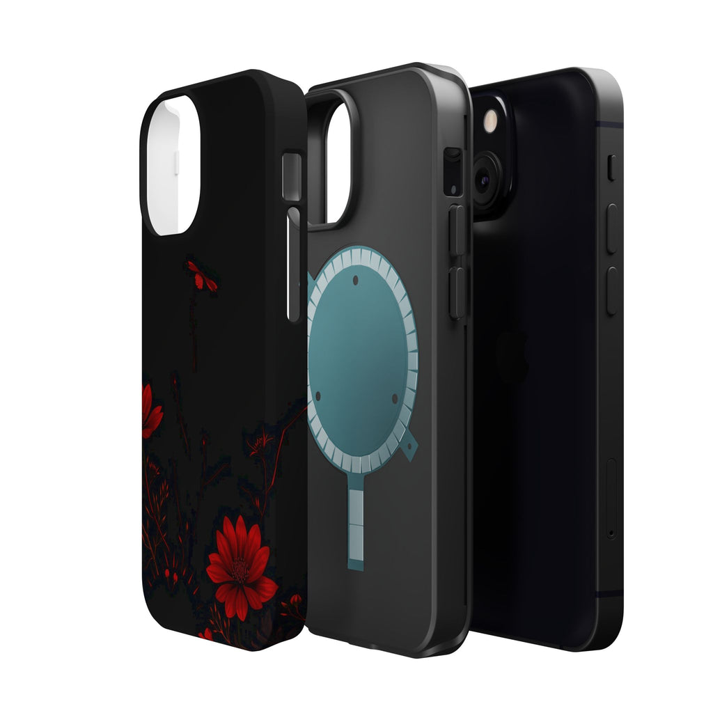iPhone Black And Crimson Desert Flower Slim Everyday Designer Case · iPhone Case