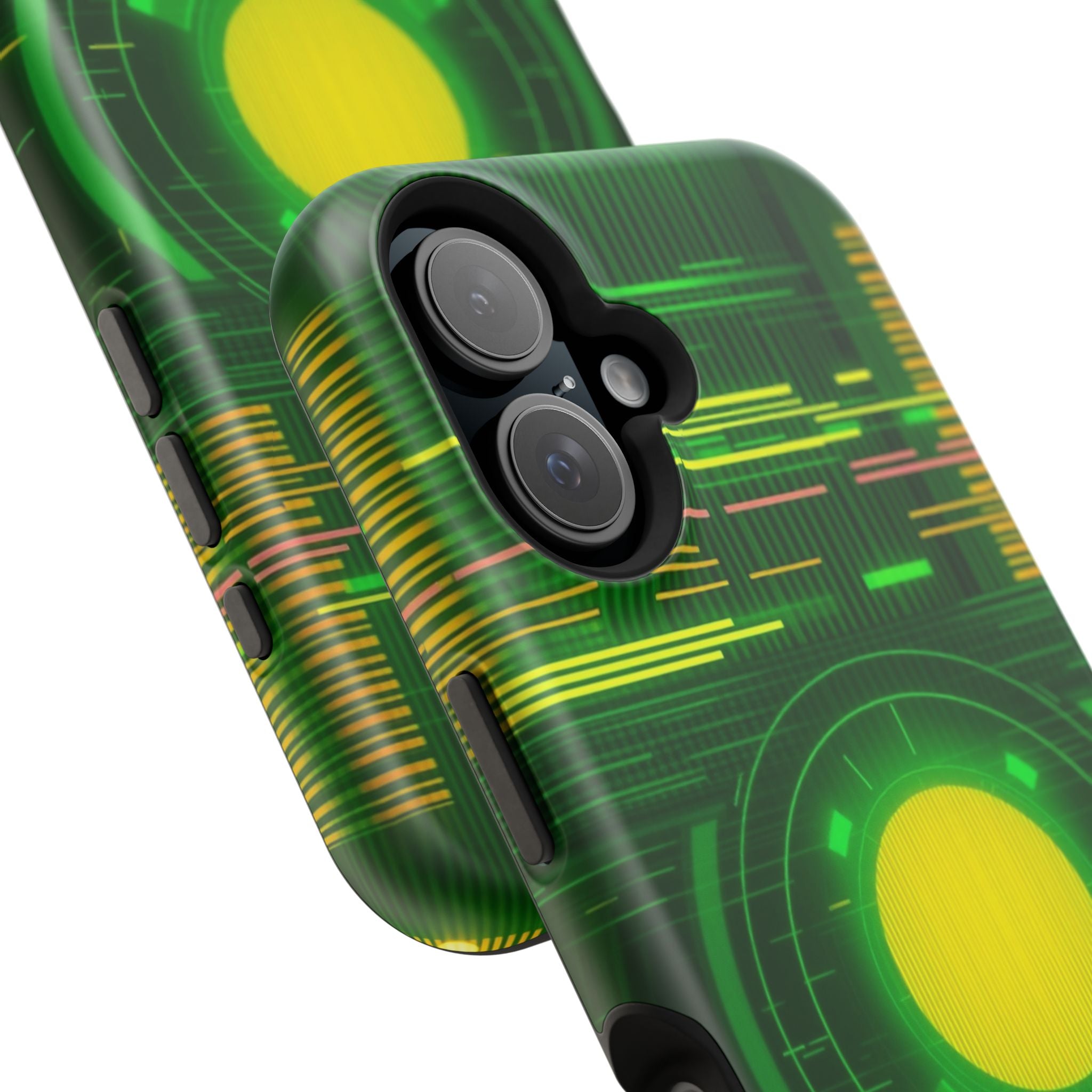 iPhone Emerald Green And Gold VHS Static Slim Everyday Designer Case · iPhone Ca