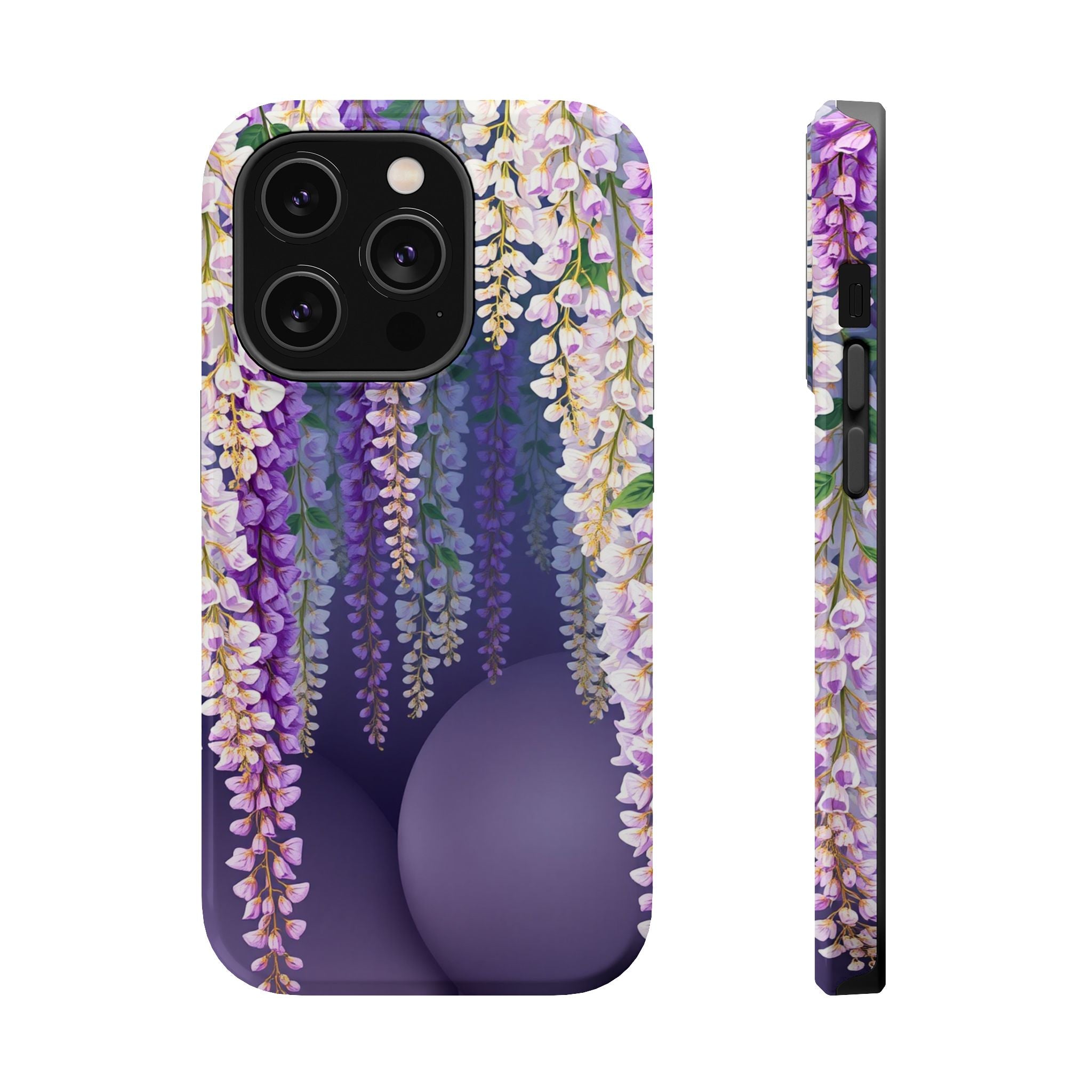 iPhone Mint And Blush Wisteria Cascade Slim Everyday Designer Case · iPhone Case