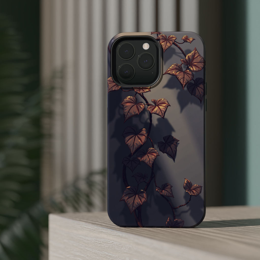 iPhone Charcoal And Copper Art Nouveau Vine Soft iPhone 13 Finish · iPhone Case