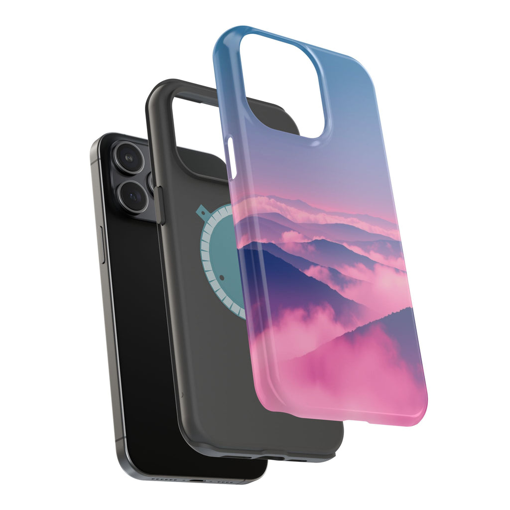 iPhone Dreamy Fog Rolling Over Hills Design Soft iPhone 19 Finish · iPhone Case