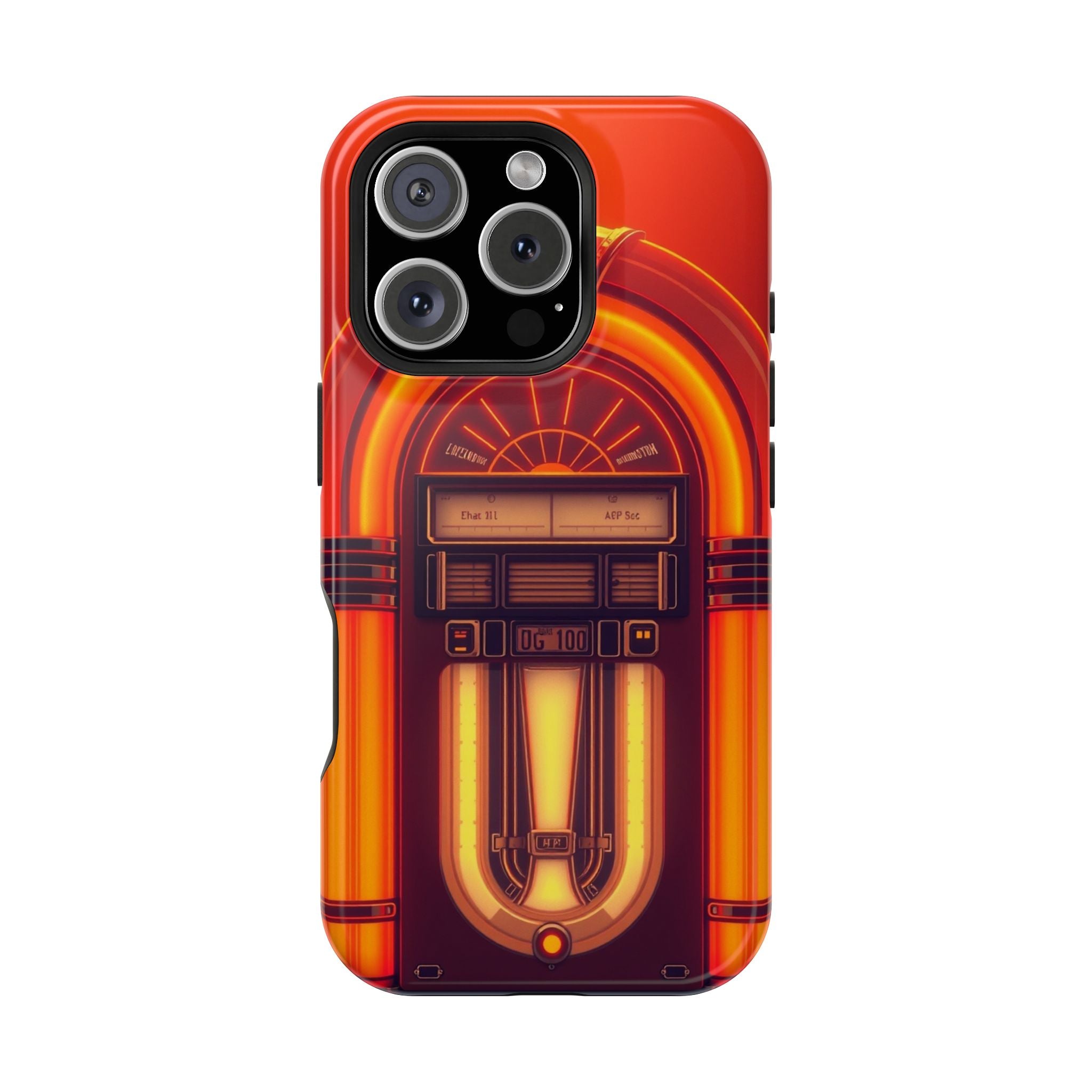 iPhone Jukebox Glow Neon Cyberpunk Bold Modern Everyday Snap Case · iPhone Case