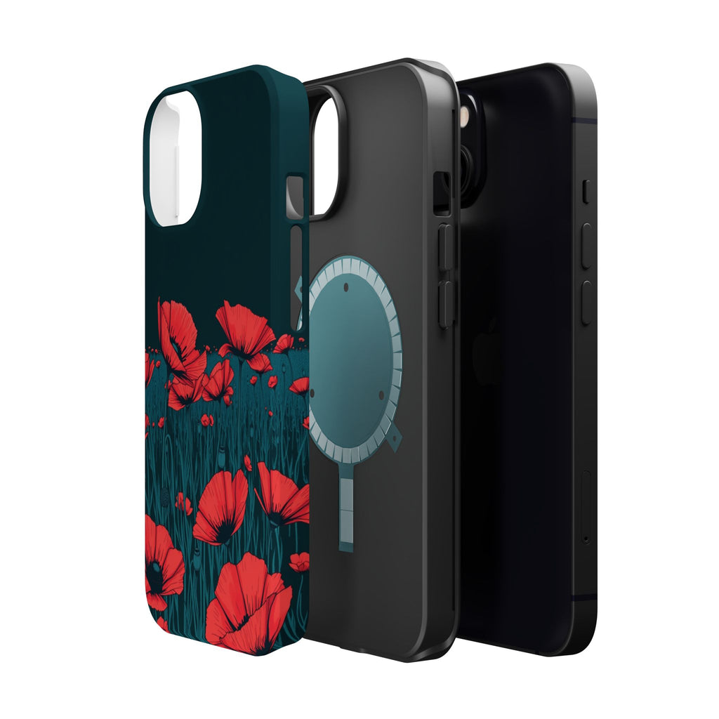 iPhone Poppy Field Dark Gothic Ink Clean Minimal Snap Cas Slim Snap Case · iPhon