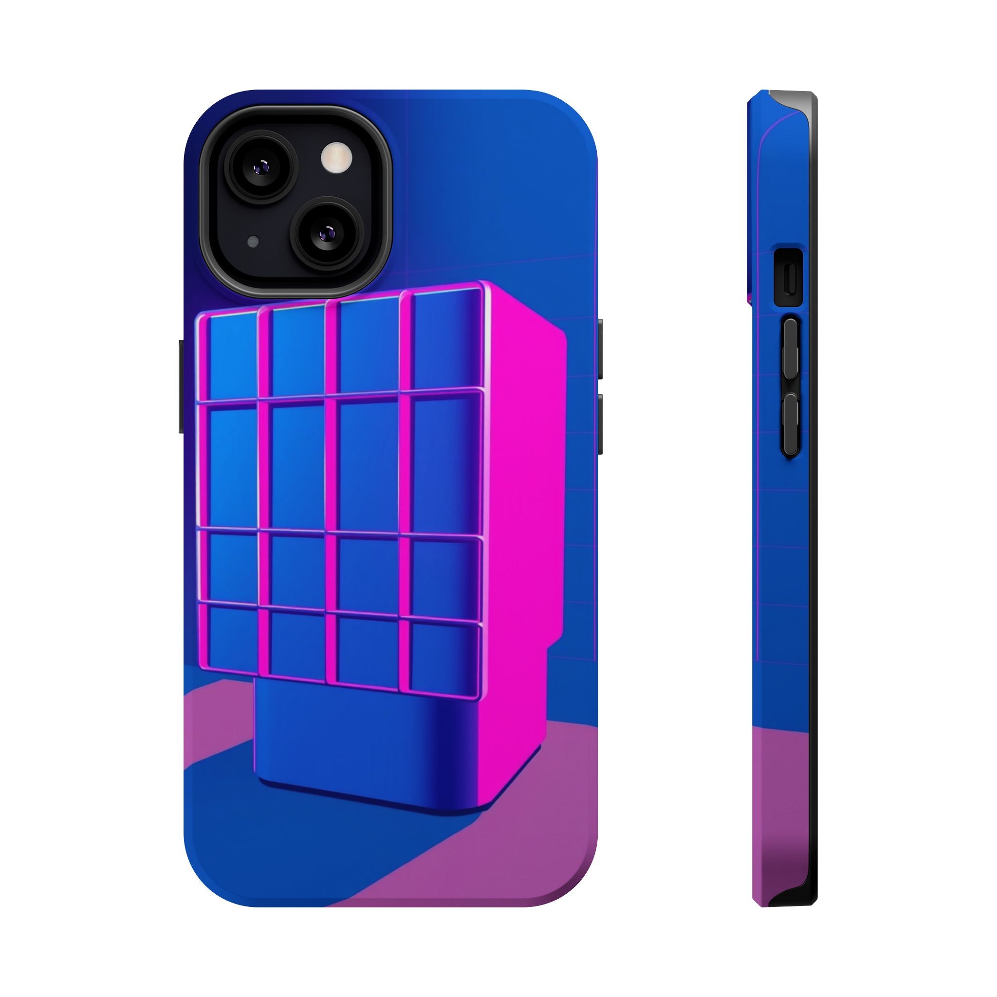 iPhone Earthy 80s Grid Synthwave Design Slim Everyday Designer Case · iPhone Cas