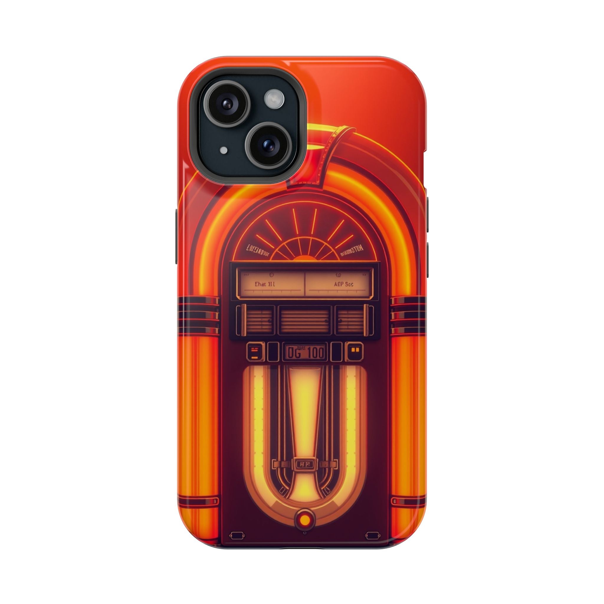 iPhone Jukebox Glow Neon Cyberpunk Bold Modern Everyday Snap Case · iPhone Case