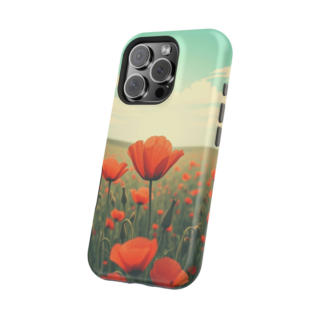 iPhone Radiant Poppy Field Design Bold Modern Everyday Snap Case · iPhone Case