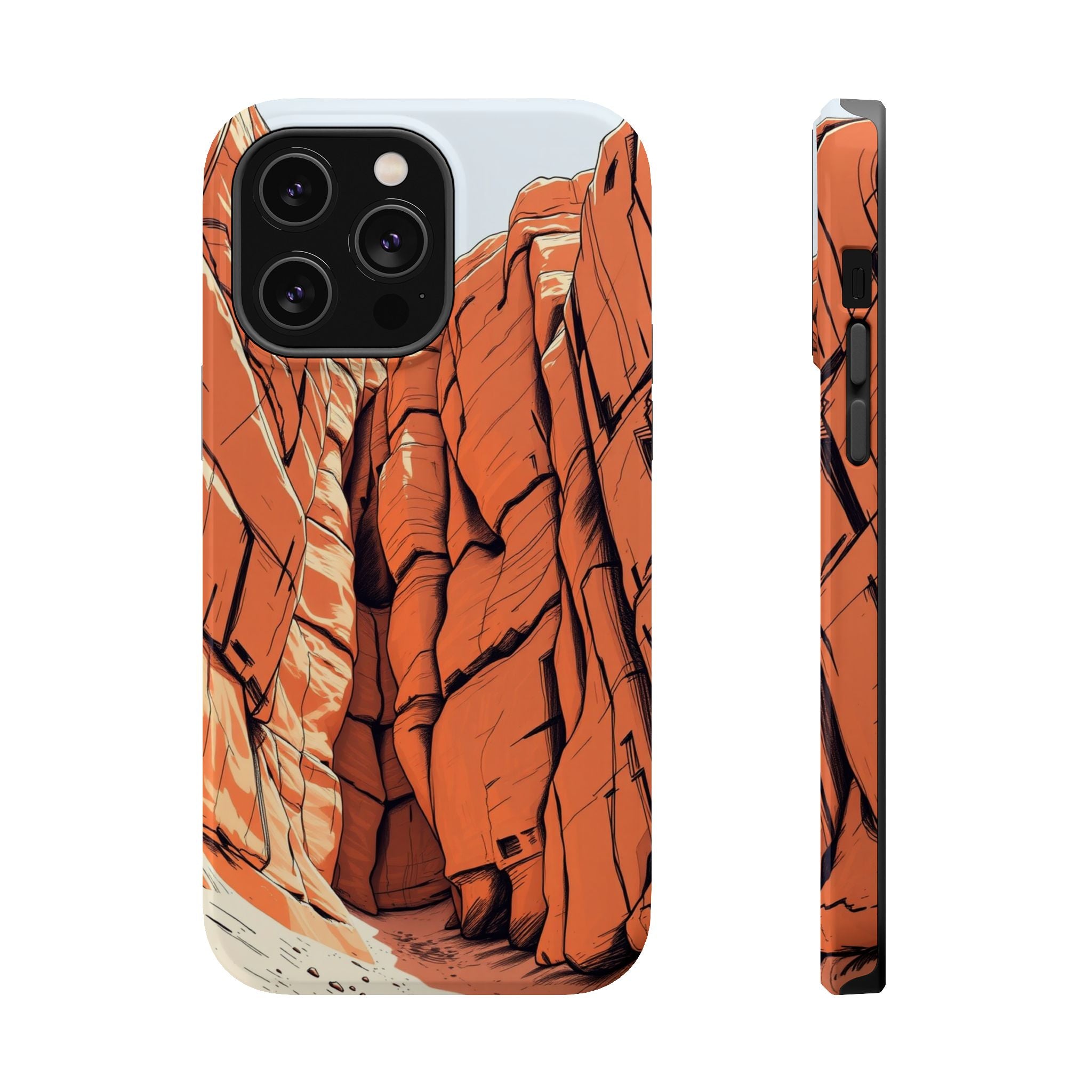 iPhone Burnt Orange And Sand Canyon Wall Slim Everyday iPhone Designer · iPhone