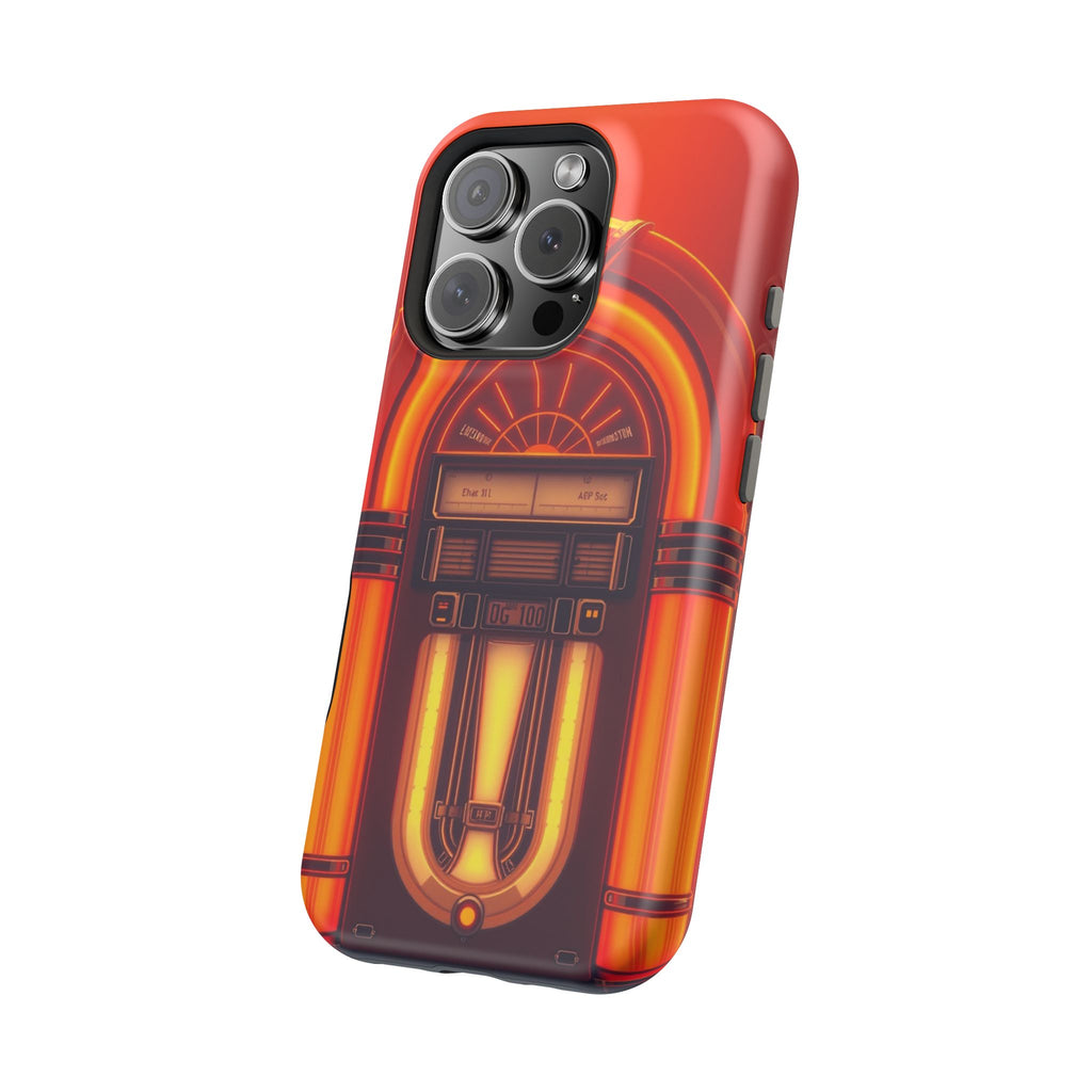 iPhone Jukebox Glow Neon Cyberpunk Bold Modern Everyday Snap Case · iPhone Case