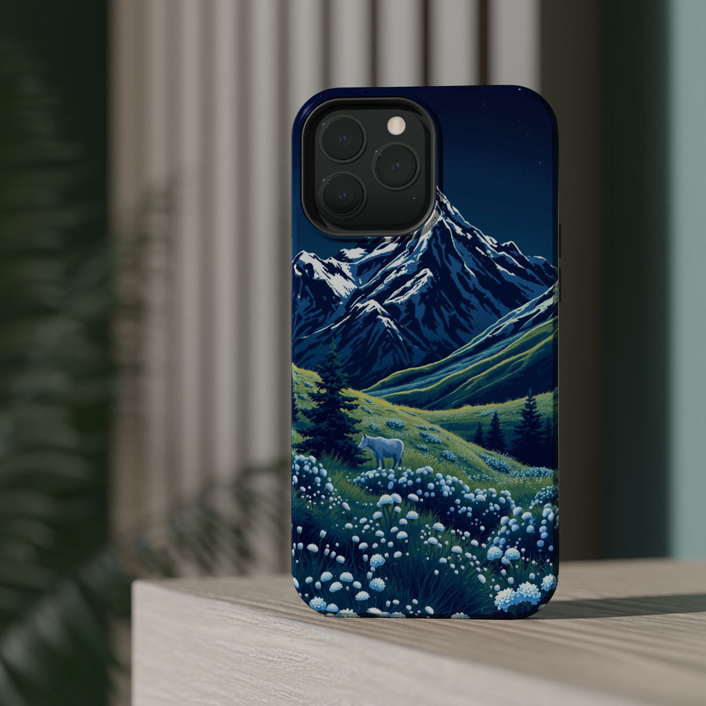 iPhone Midnight Blue And Silver Alpine Meadow Slim iPhone Everyday · iPhone Case