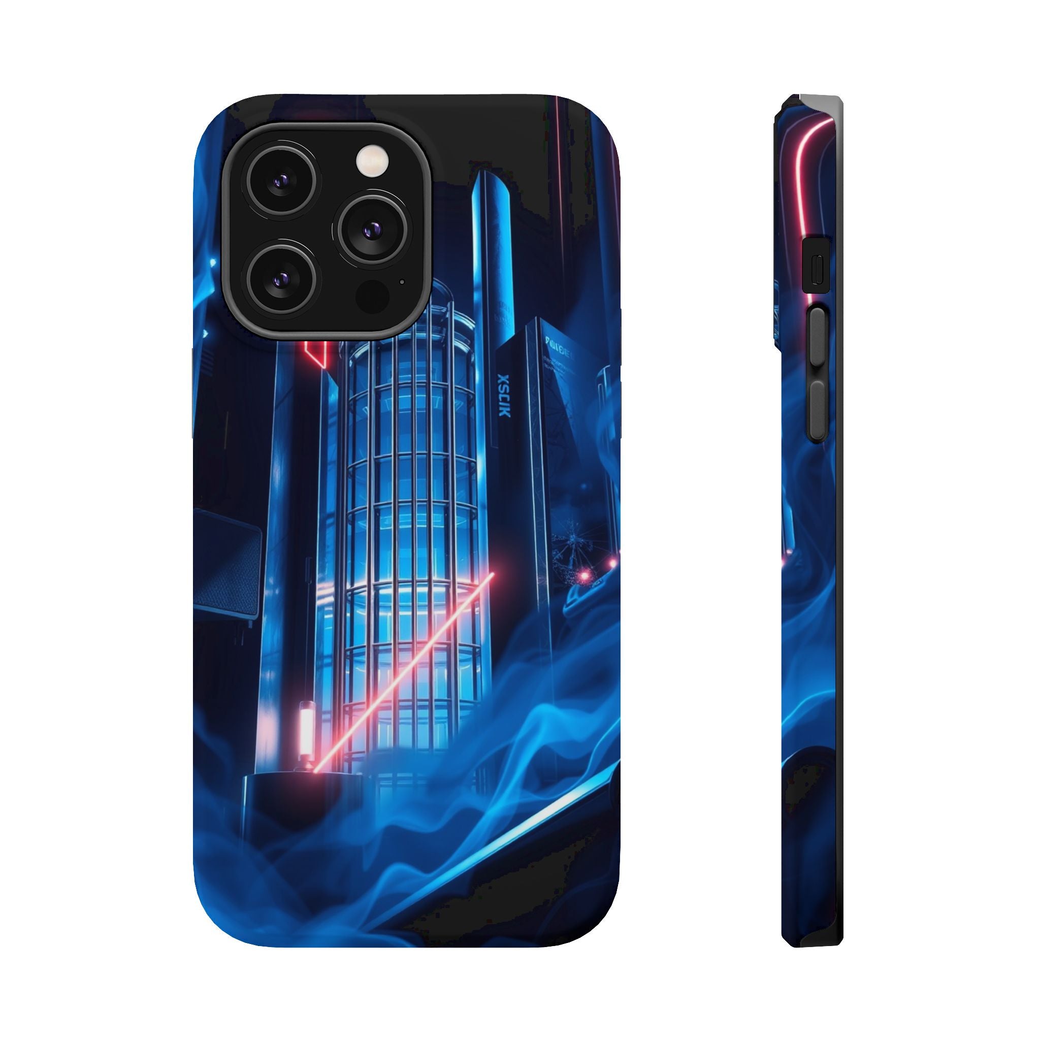 iPhone Midnight Blue And Silver Bauhaus Composition Slim Snap Case · iPhone Case