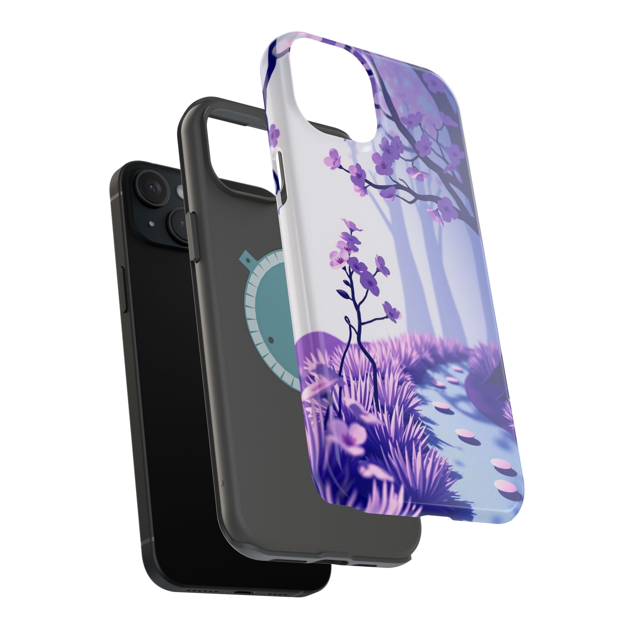 iPhone Blossom Trail Paper Cut Art Bold Modern Everyday Snap Case · iPhone Case